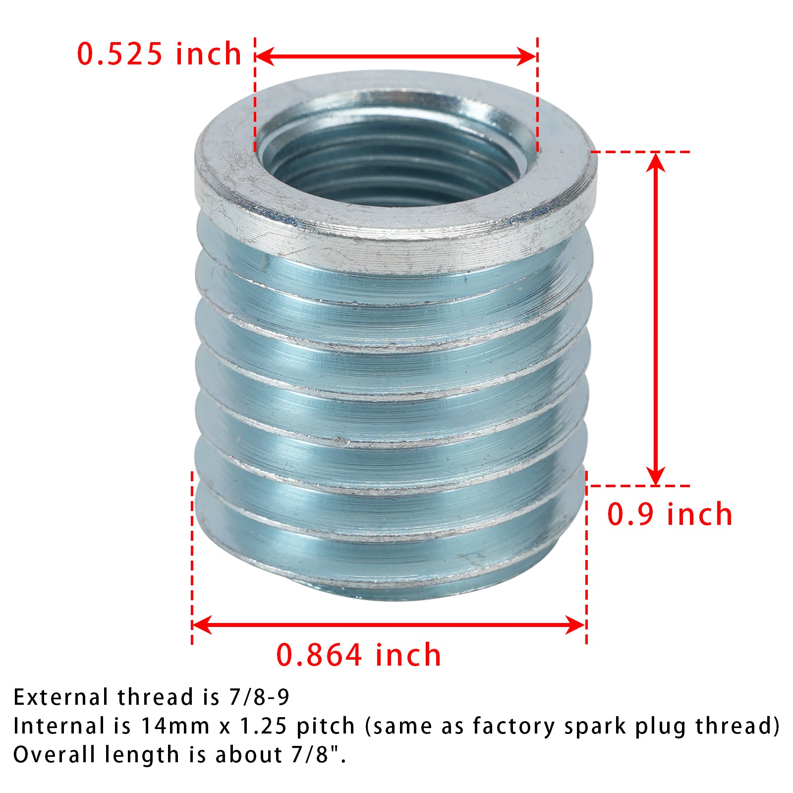Inserto di riparazione filettato extra grande per testata Ford 4.6L 5.4L