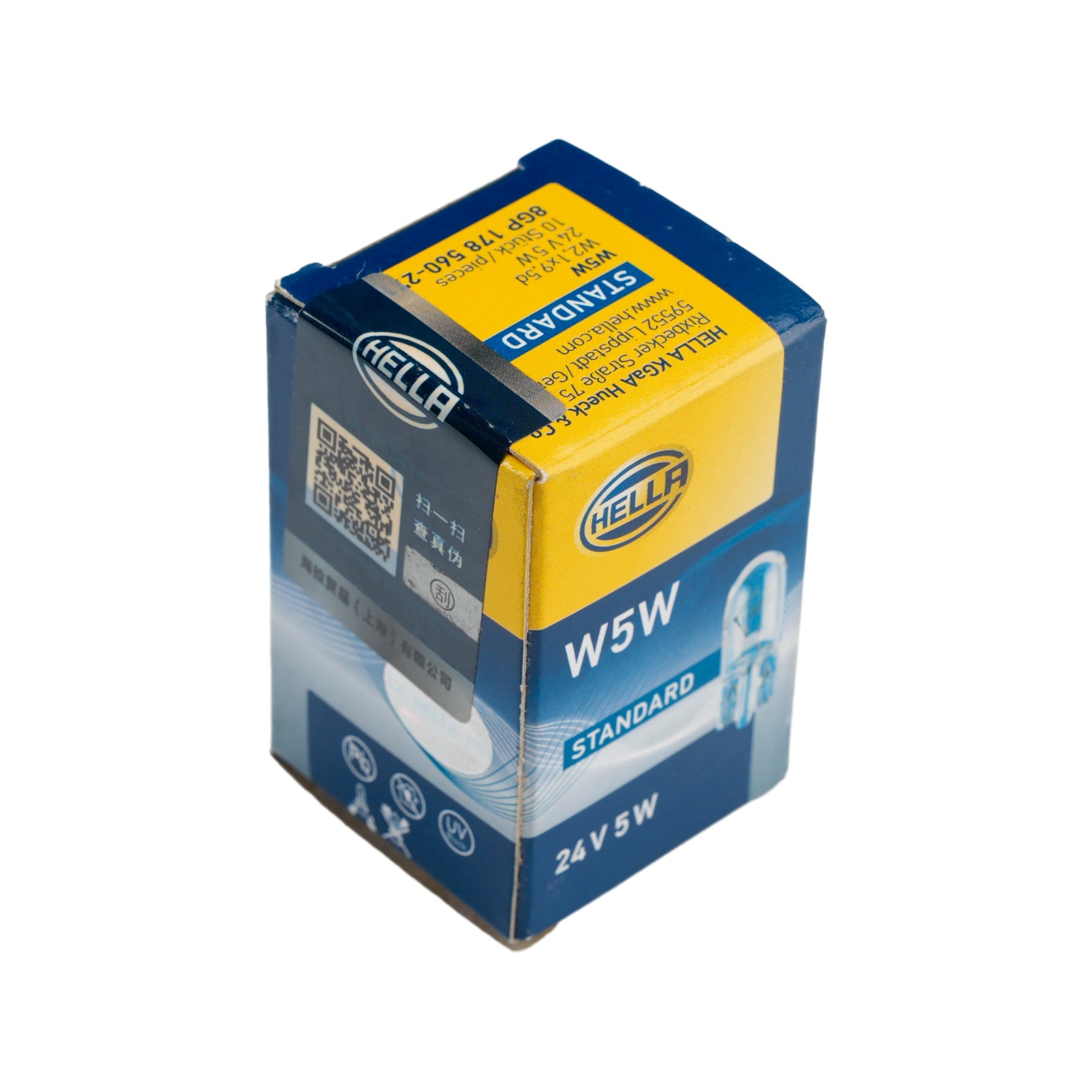 Ampoule Auxiliaire Halogène Voiture W5W T10 24V 5W Pour HELLA 8GP 178 560-271
