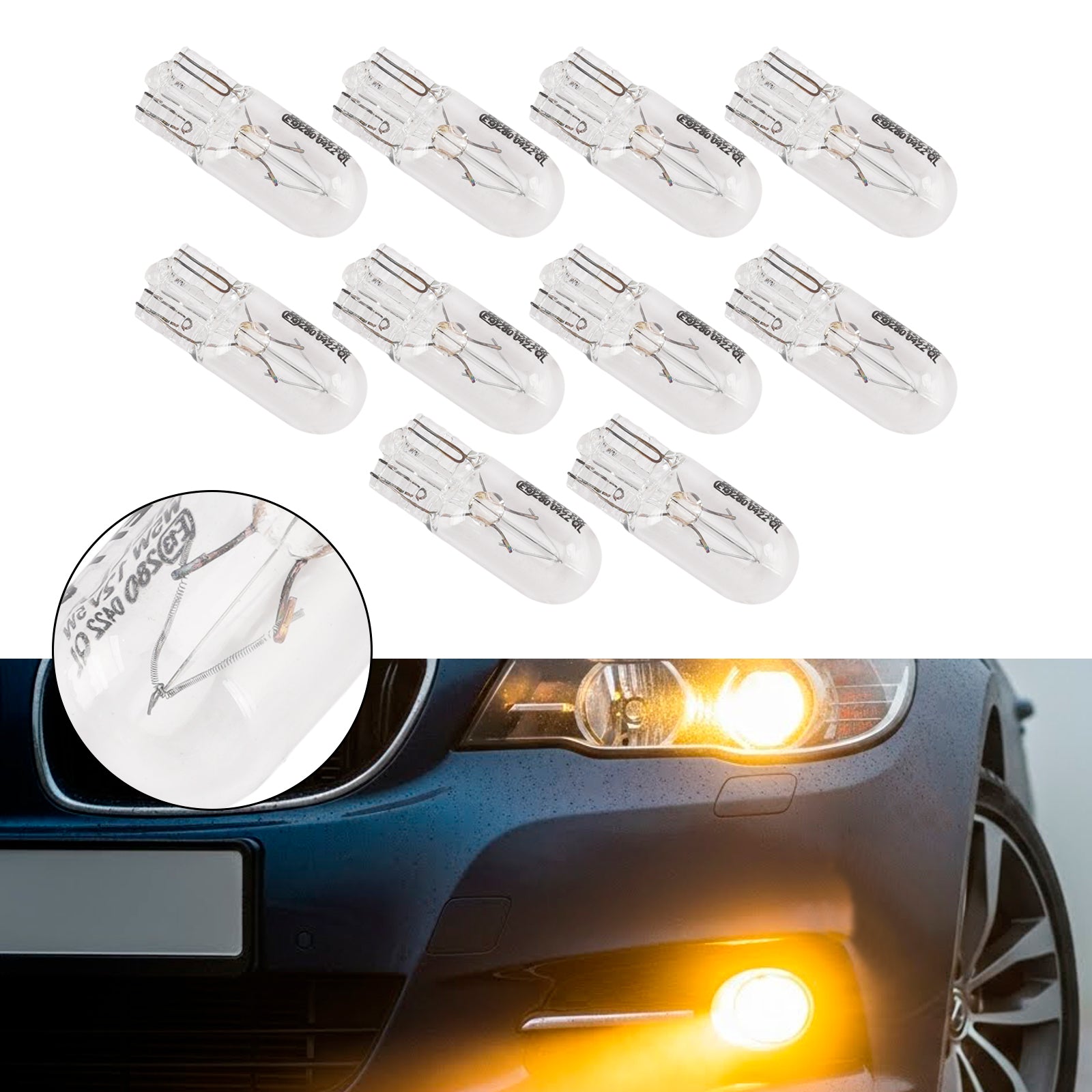Ampoule Auxiliaire Halogène Voiture W5W T10 12V 5W Pour HELLA 8GP 178 560-081