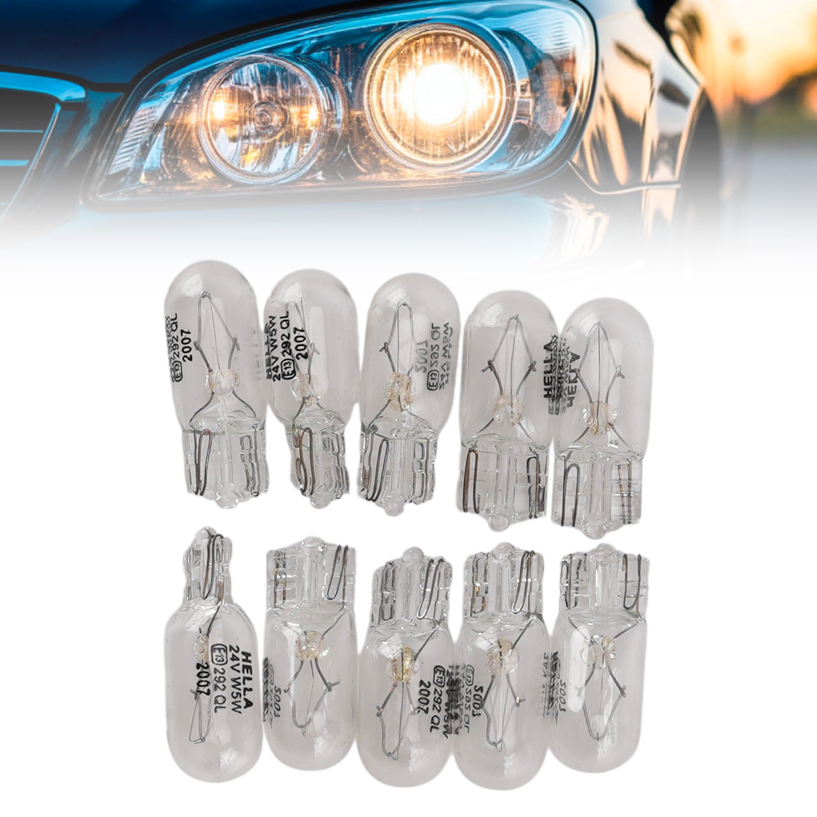 Ampoule Auxiliaire Halogène Voiture W5W T10 24V 5W Pour HELLA 8GP 178 560-271