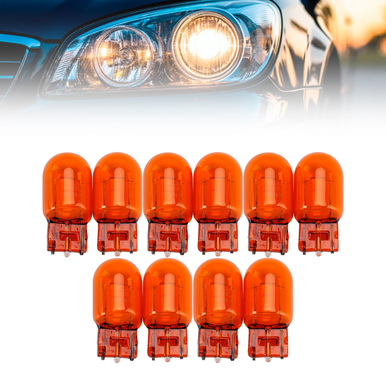 Ampoule Auxiliaire Halogène Ambre Voiture WY21W 12V 21W Pour HELLA 009 021-002