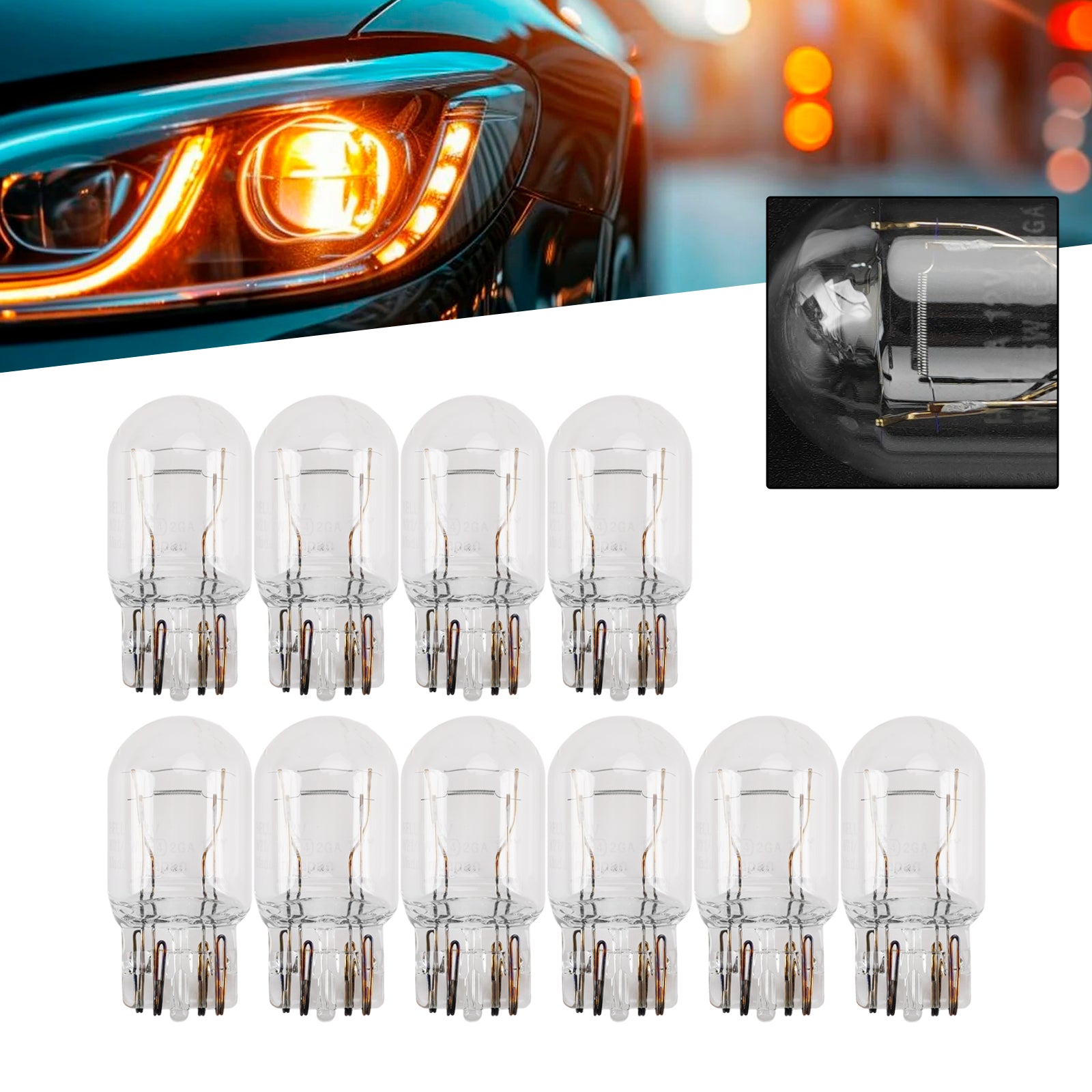 Ampoule Auxiliaire Halogène Voiture W21/5W 12V 21/5W Pour HELLA 8GD 008 893-002