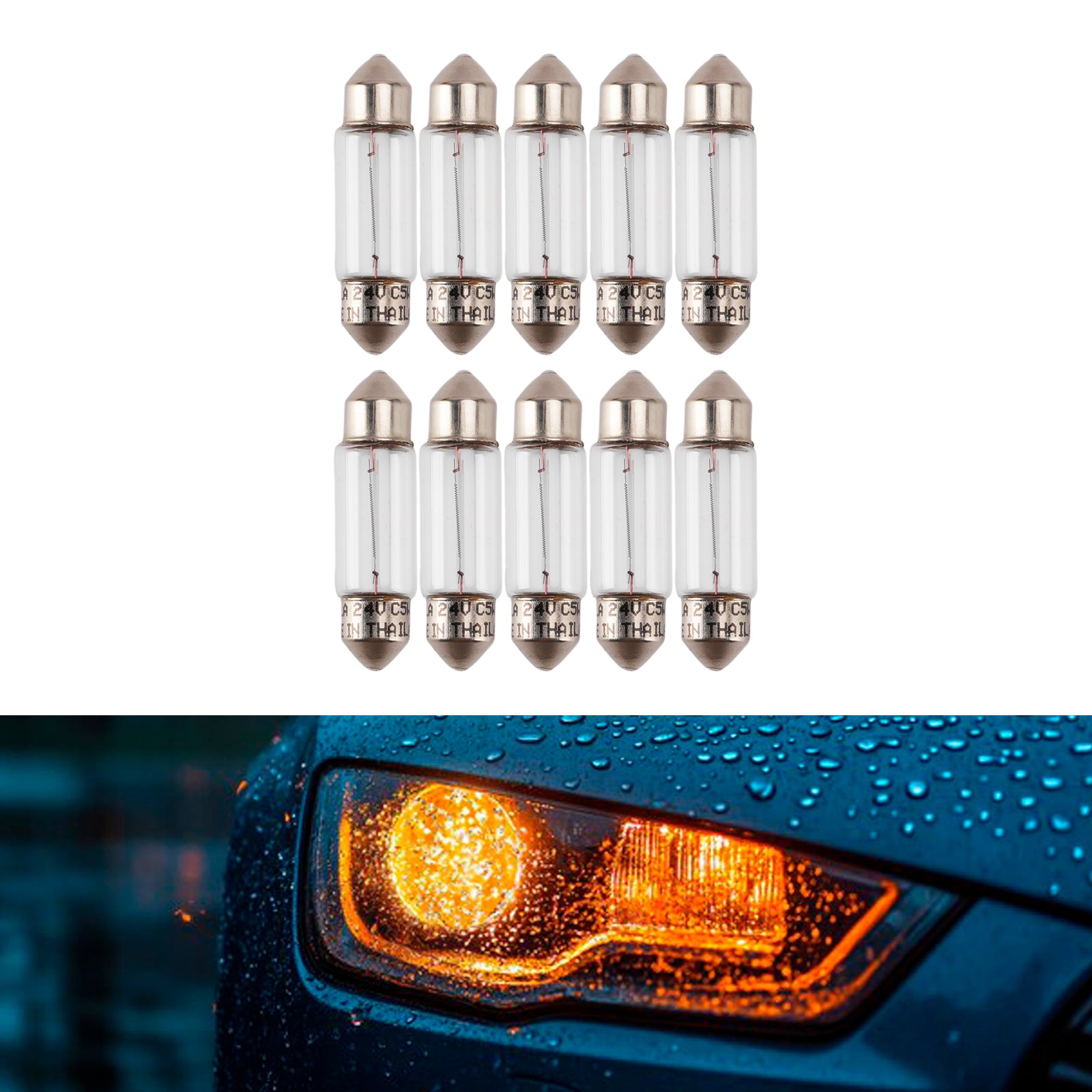 Ampoule Auxiliaire Halogène Automobile C5W 24V 5W Pour HELLA 8GM 002 092-241