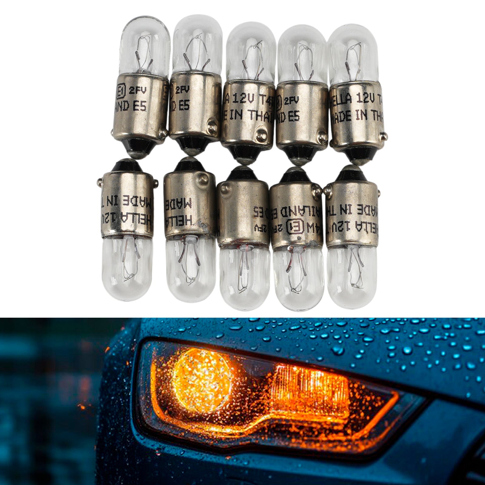 Ampoule Auxiliaire Halogène Voiture T4W 12V 4W Pour HELLA 8GP 002 067-121