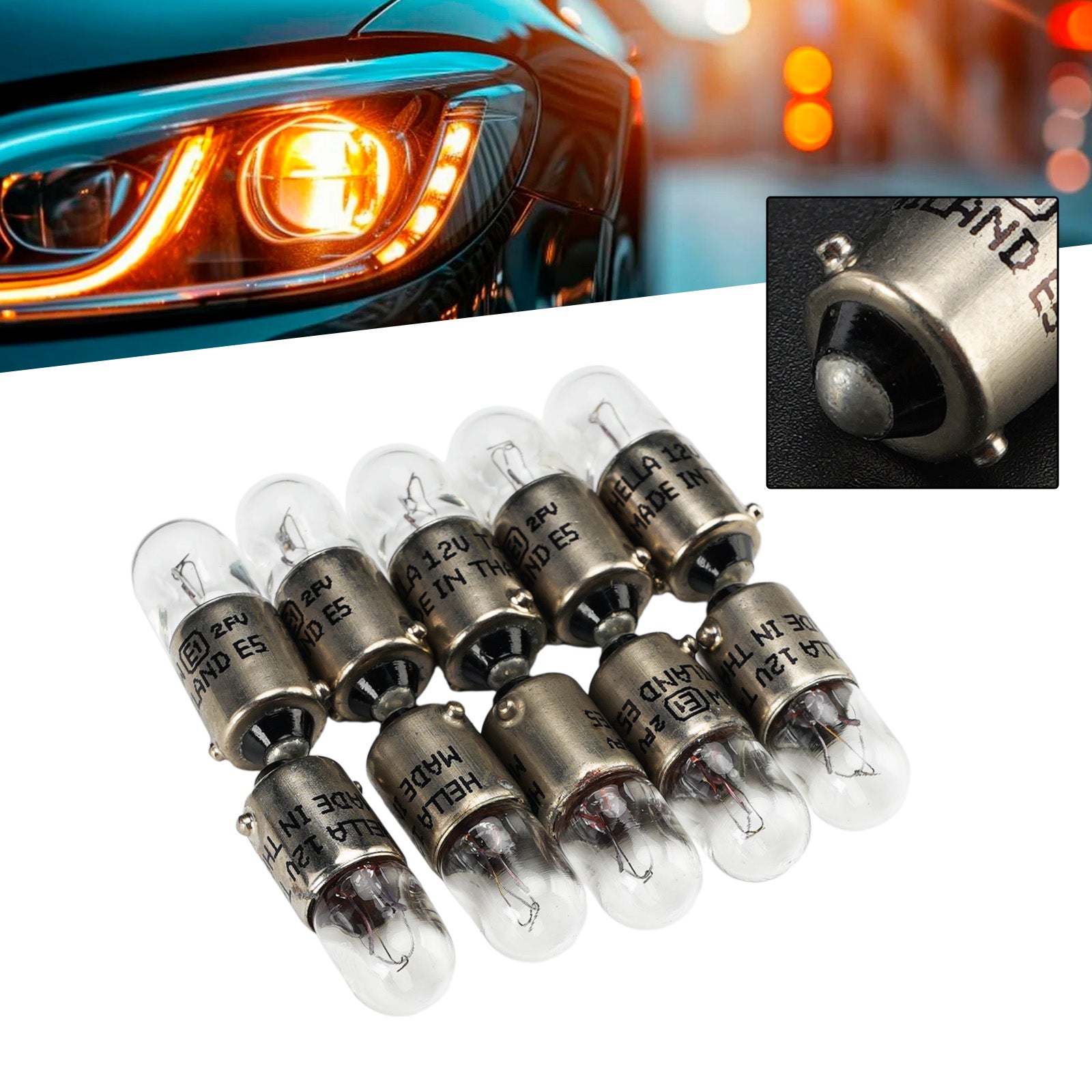 Ampoule Auxiliaire Halogène Voiture T4W 12V 4W Pour HELLA 8GP 002 067-121