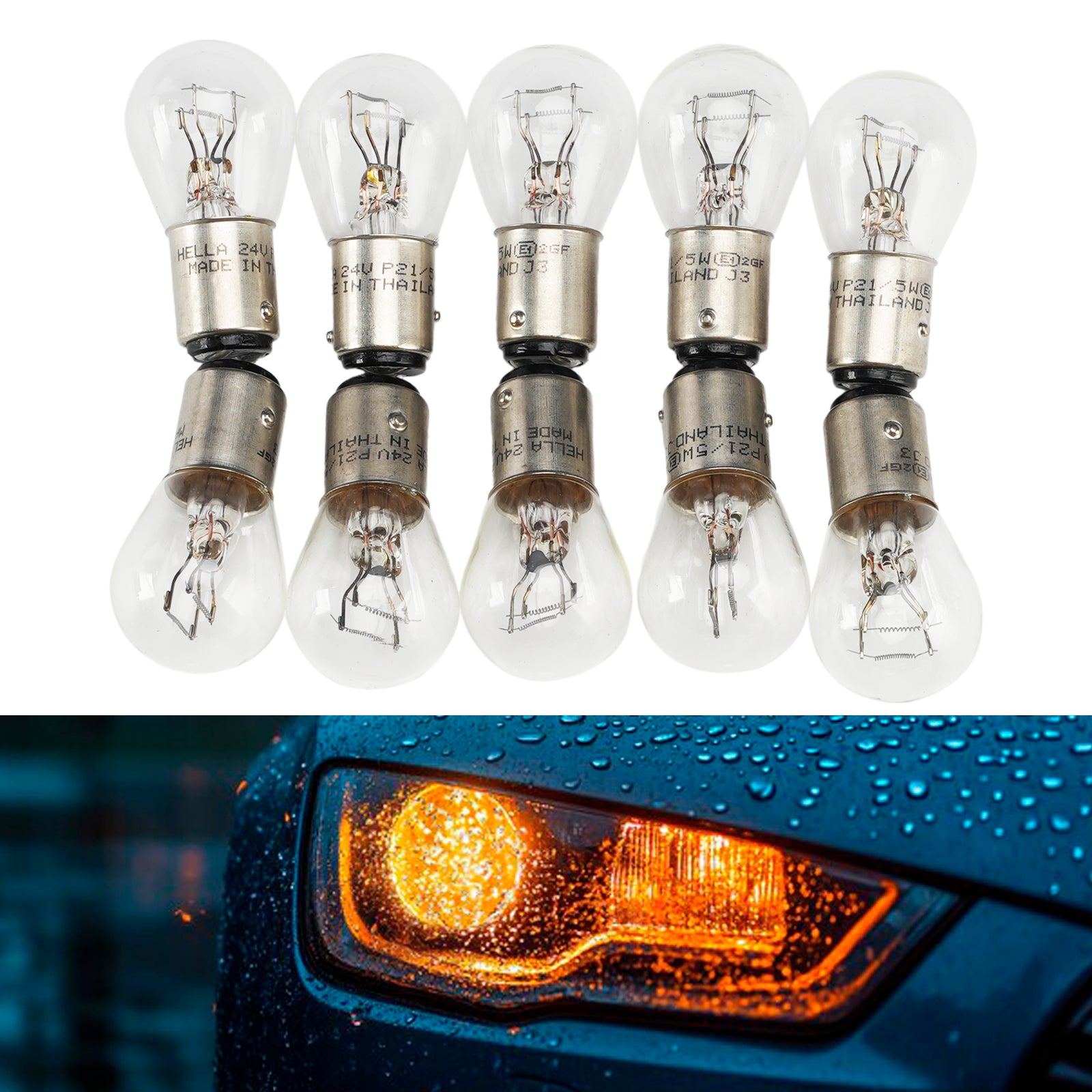 Ampoule Auxiliaire Halogène Automobile P21/5W 24V 21/5W Pour HELLA 002 078-241
