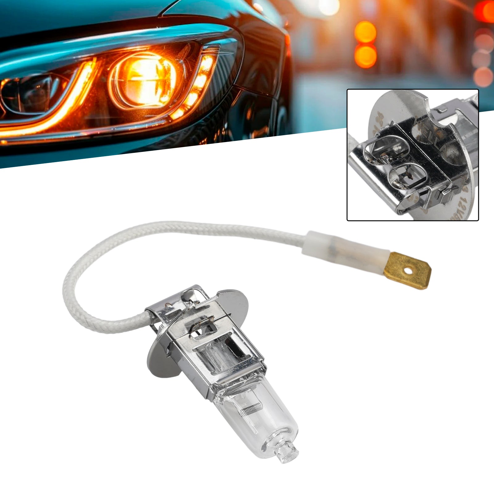 Ampoule Phare Halogène Auto H3 12V 55W PK22s Pour HELLA 8GH 178 555-064