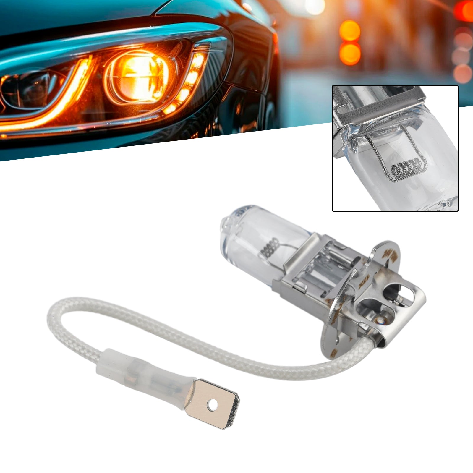 Ampoule Phare Halogène Auto H3 24V 70W PK22s Pour HELLA 8GH 178 555-243