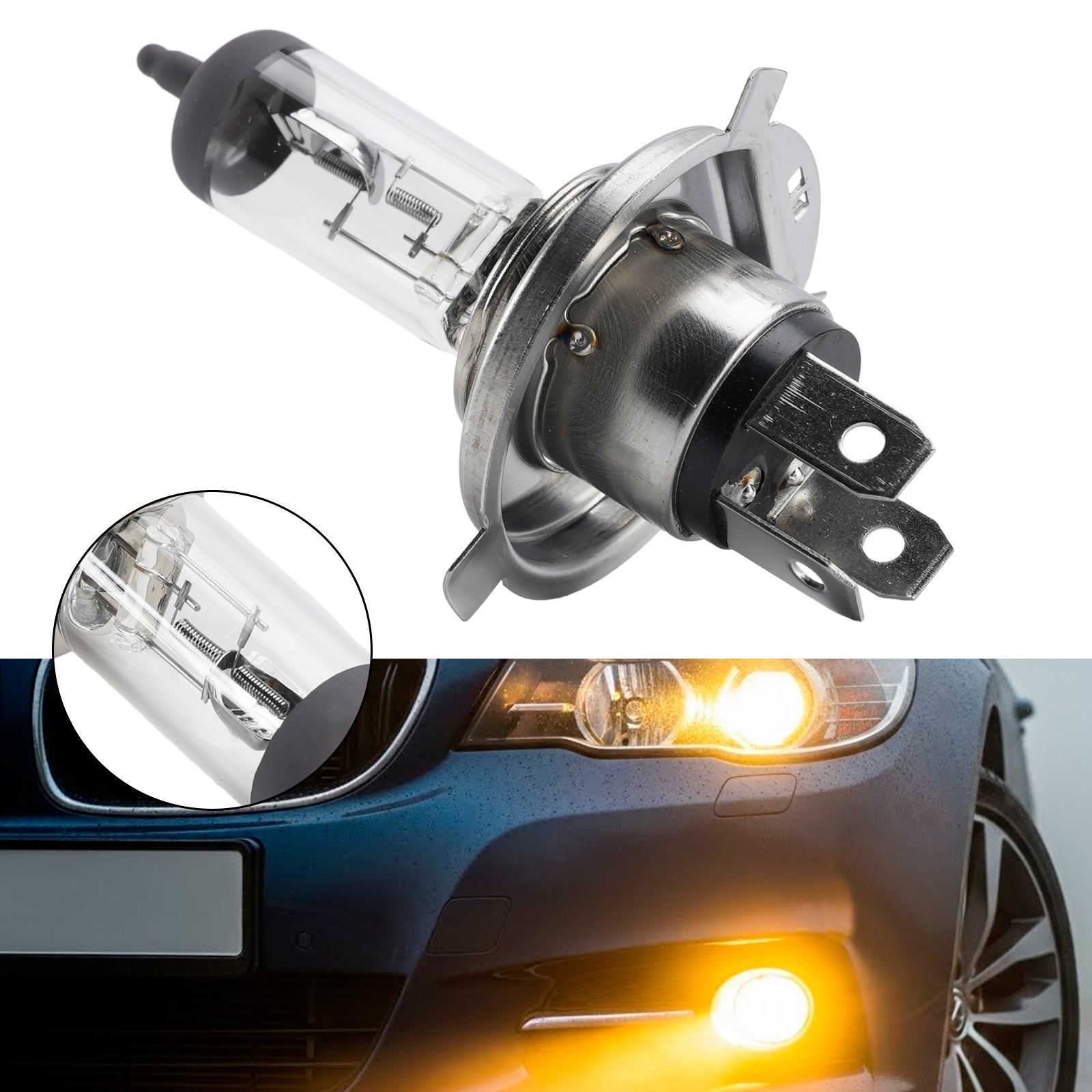 Ampoule Phare Halogène Auto H4 12V 100/90W P43t Pour HELLA 8GJ 002 525-203