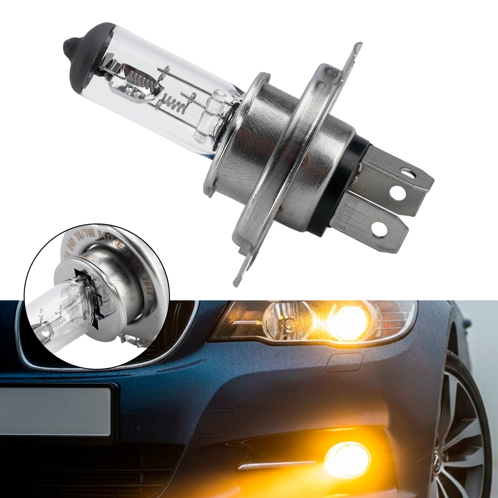 Ampoule Phare Halogène Auto H4 24V 75/70W P43t Pour HELLA 8GJ 002 525-253