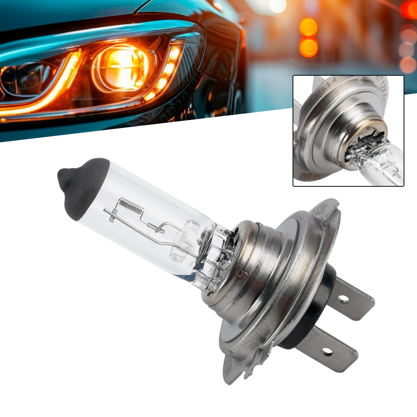 Ampoule Phare Halogène Auto H7 12V 55W PX26d Pour HELLA 8GH 178 555-013