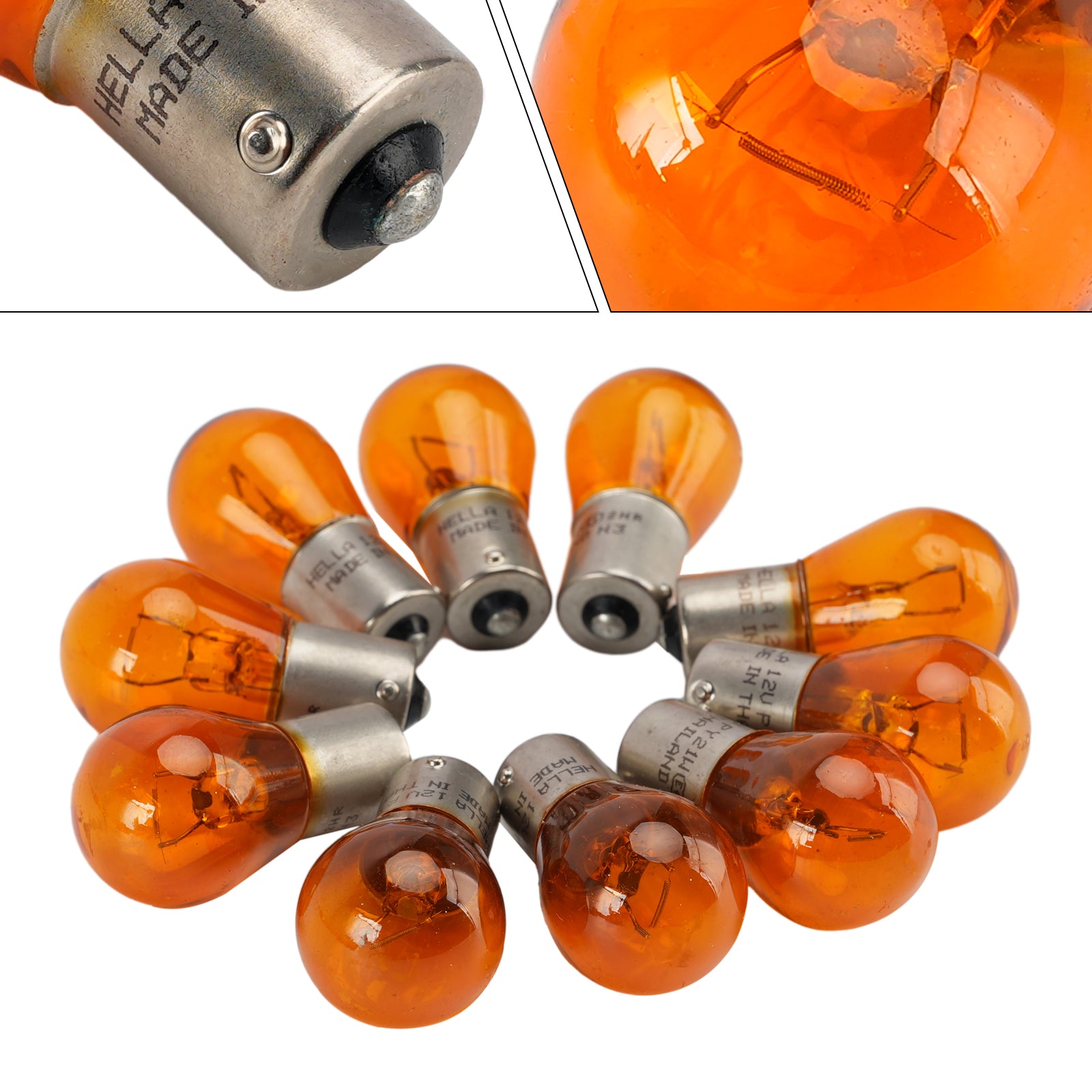 Ampoule Auxiliaire Halogène Automobile PY21W 12V 21W Pour HELLA 8GA 006 841-121