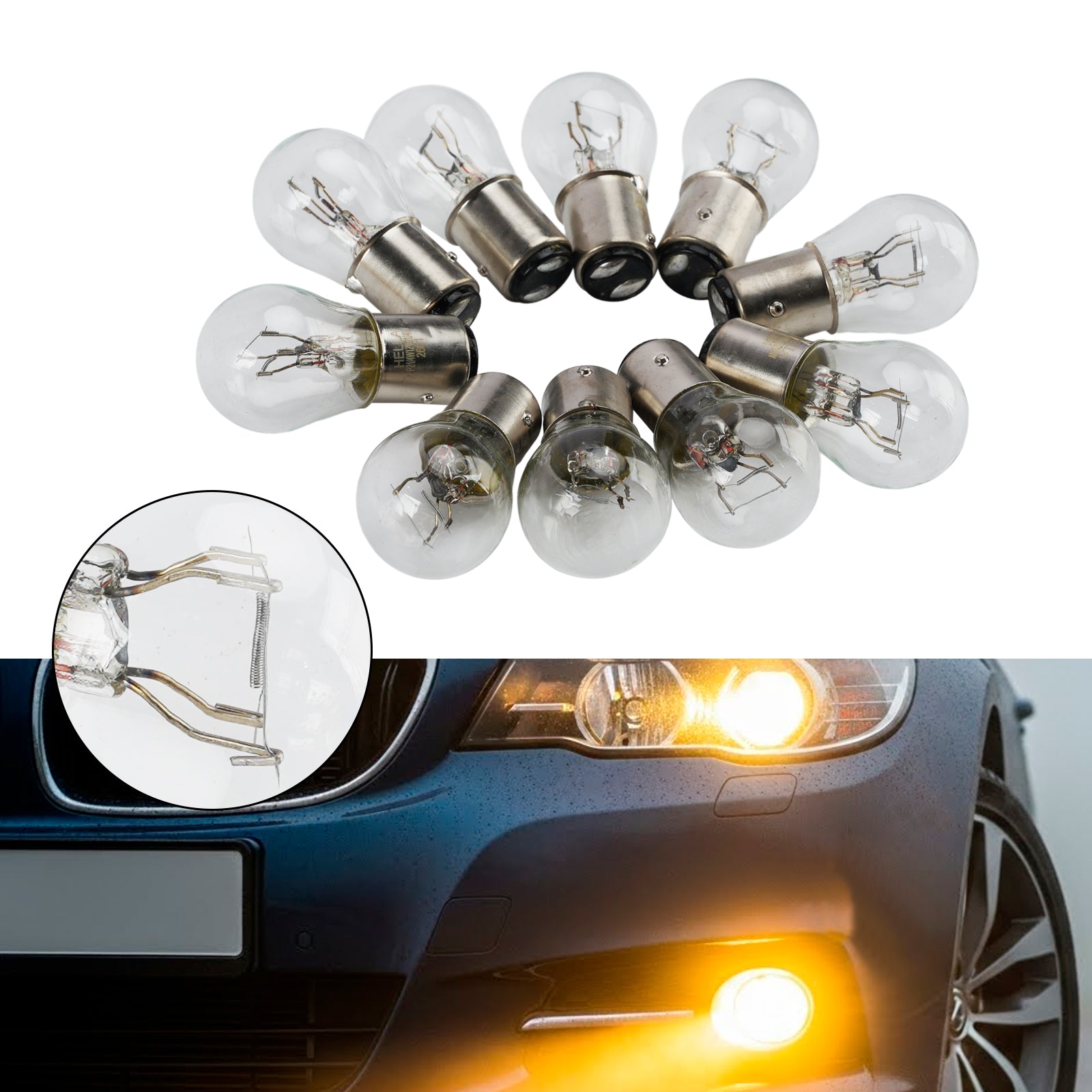 Ampoule Auxiliaire Halogène Voiture P21/4W 12V 21/4W Pour HELLA 8GD 004 772-121