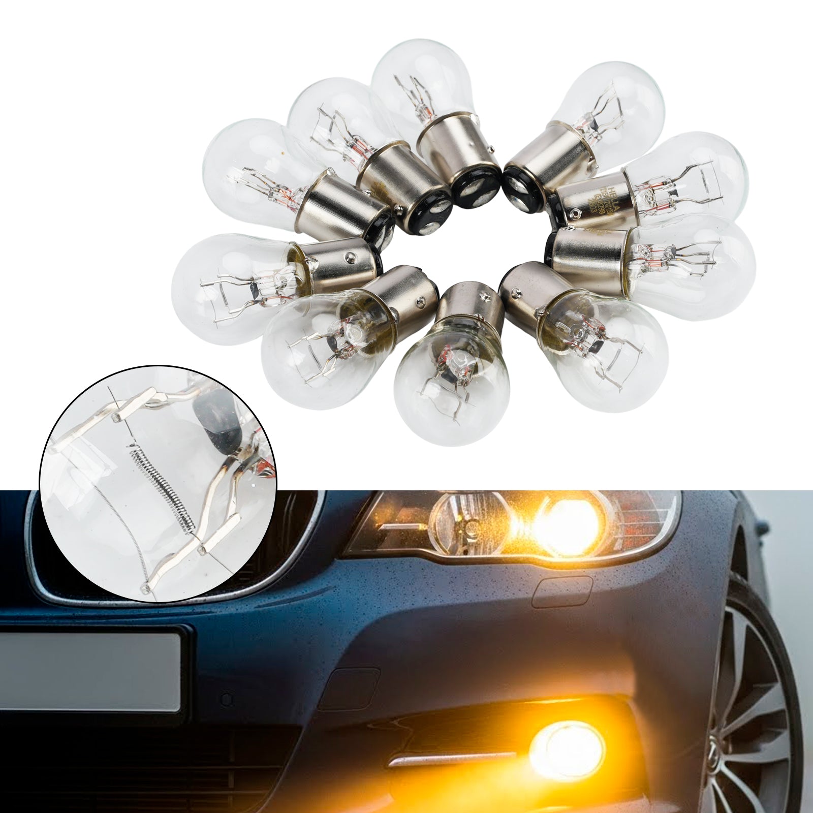 Ampoule Auxiliaire Halogène Voiture P21/5W 12V 21/5W Pour HELLA 8GD 178 560-111