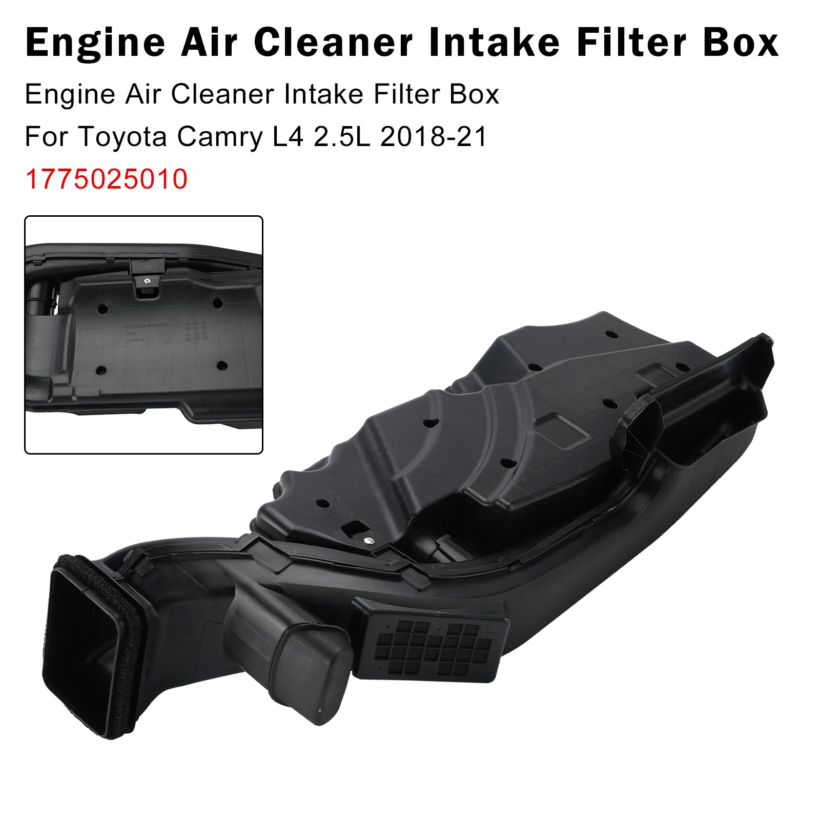 Boîtier Filtre Air Moteur Pour Toyota Camry L4 2.5L 2018-2021 1775025010