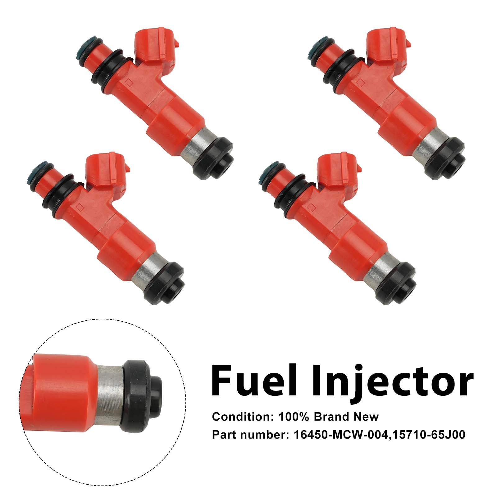 4PC Injecteurs de carburant 15710-65J00 16450-MCW-004 pour Honda VFR800 02-09