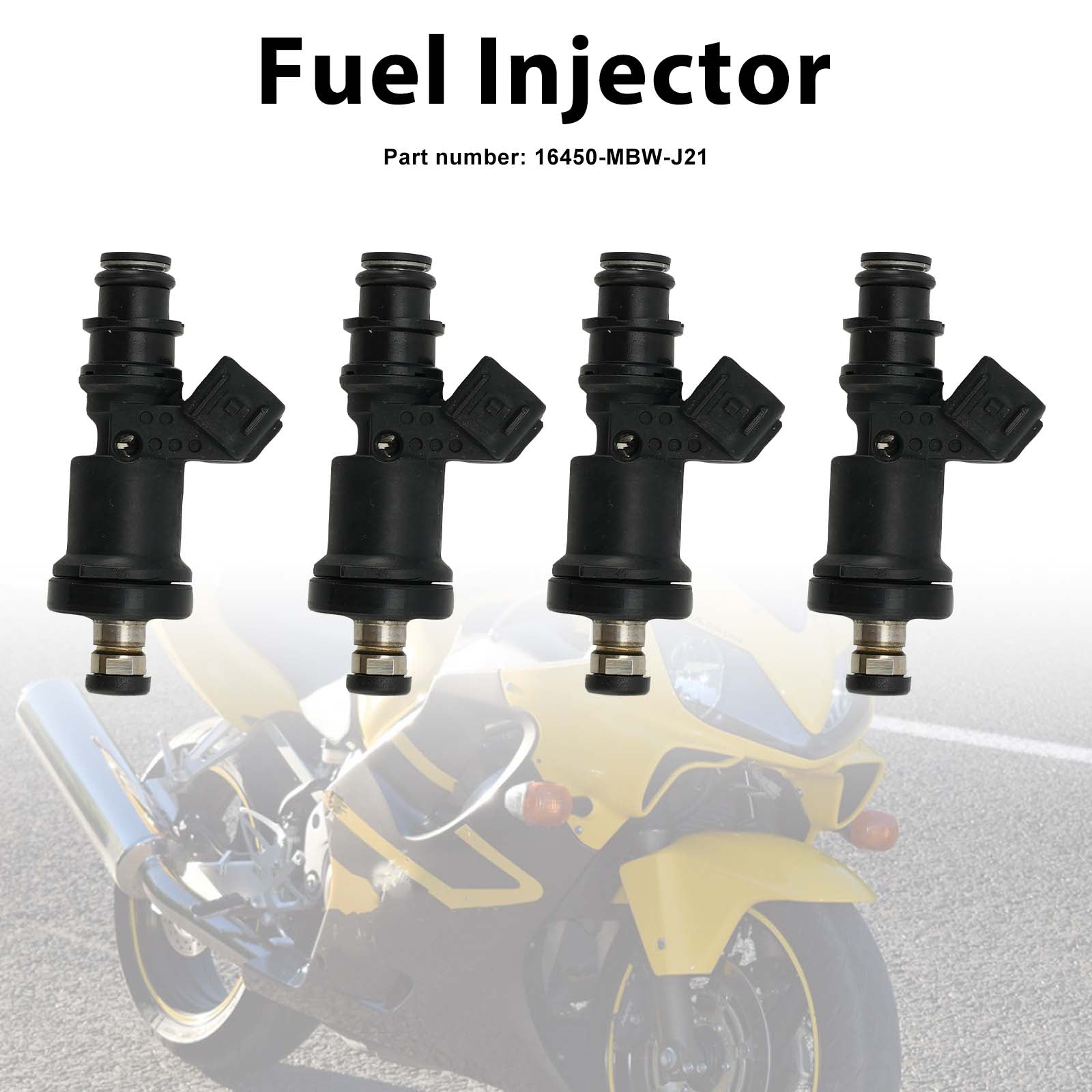 4PC Injecteurs de carburant 16450-MBW-J21 pour Honda CBR600F4 2001-2006