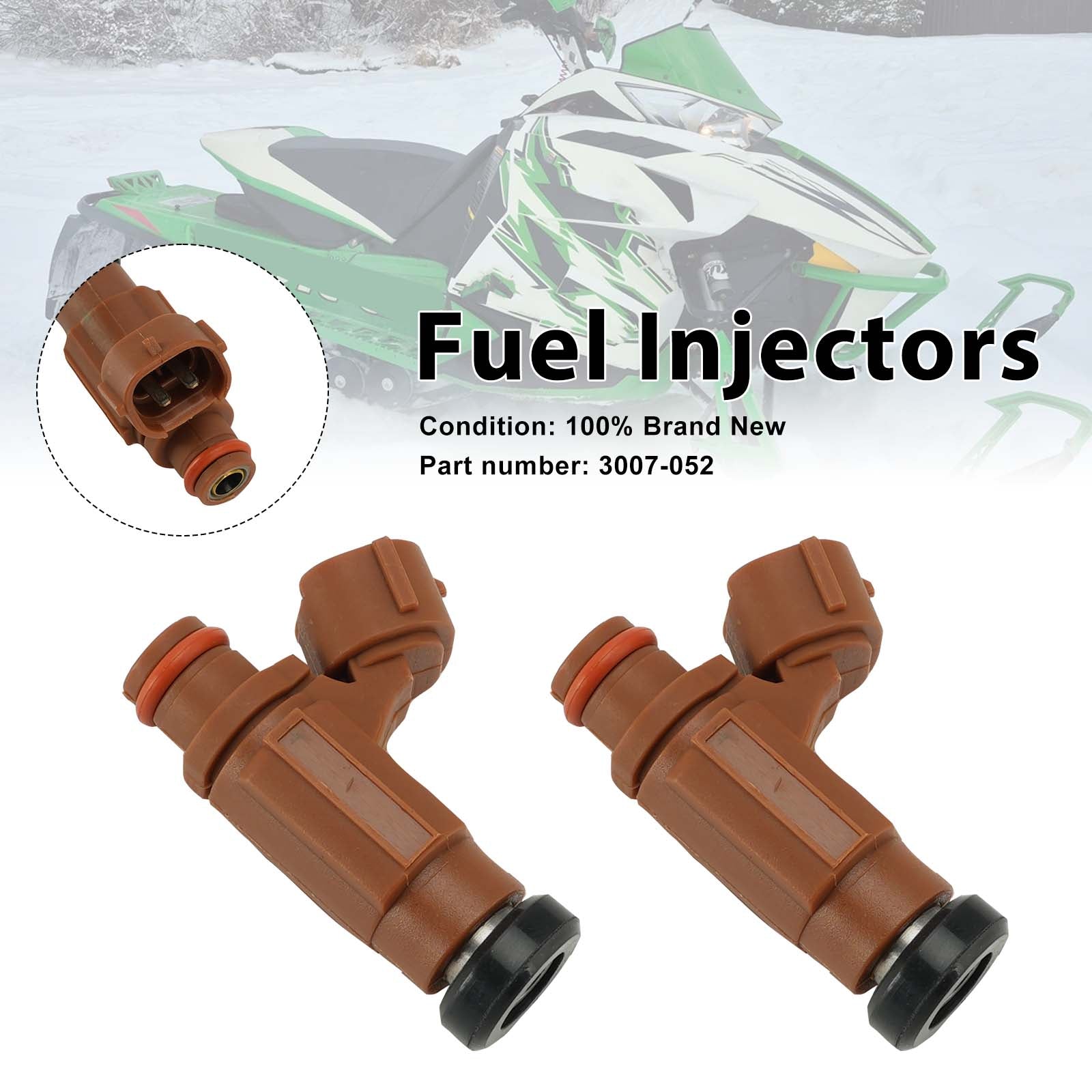 2PC Injecteurs de carburant 3007-052 pour Arctic Cat Sno Pro 500 F5 et ZR 4000 2004-2017