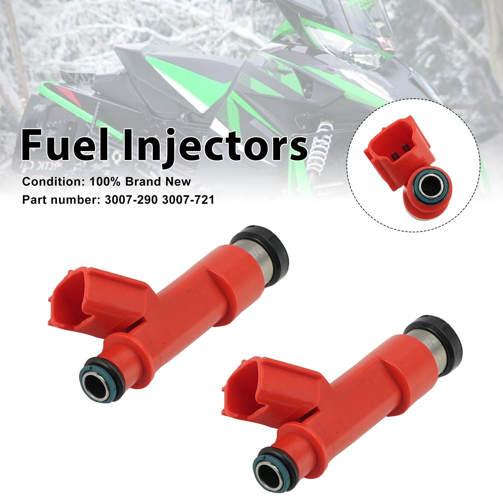 2PC Injecteurs de carburant 3007-721 3007-290 pour Arctic Cat F1000 M1000 2007-2011