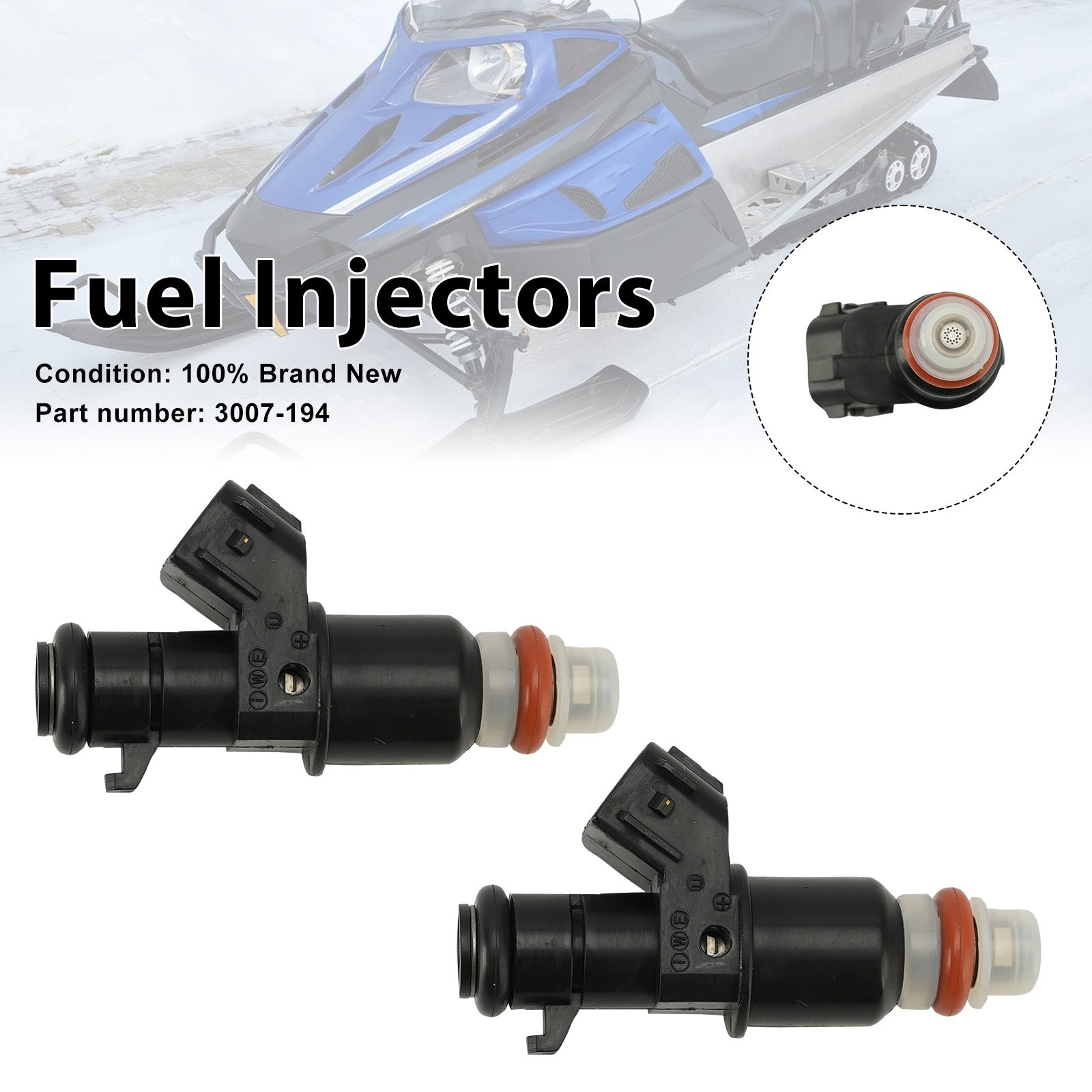 2PC Injecteurs de carburant 3007-194 pour Arctic Cat Bearcat Z1 09-14 TZ1 08-14 ZR5000 14-17