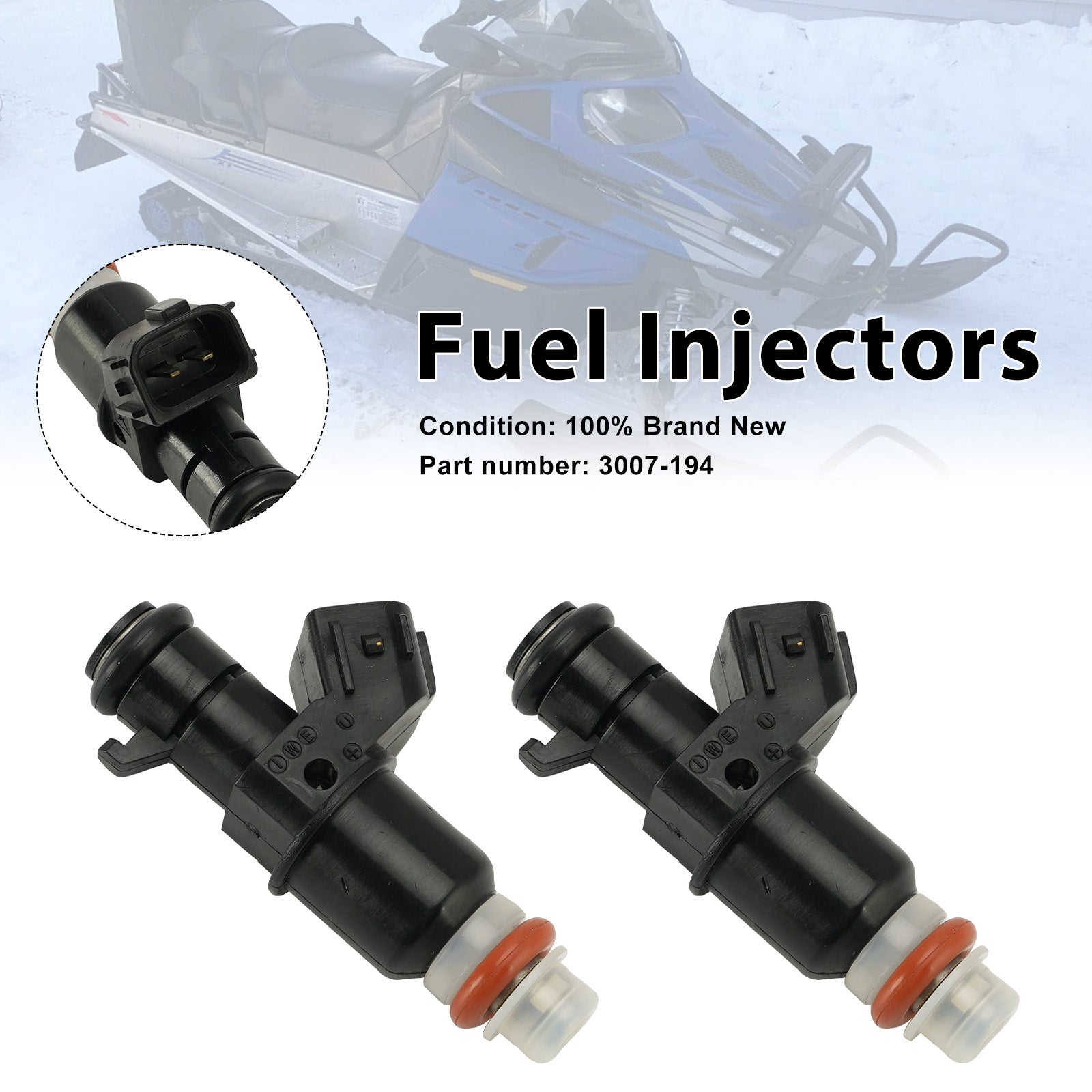 2PC Injecteurs de carburant 3007-194 pour Arctic Cat Bearcat Z1 09-14 TZ1 08-14 ZR5000 14-17