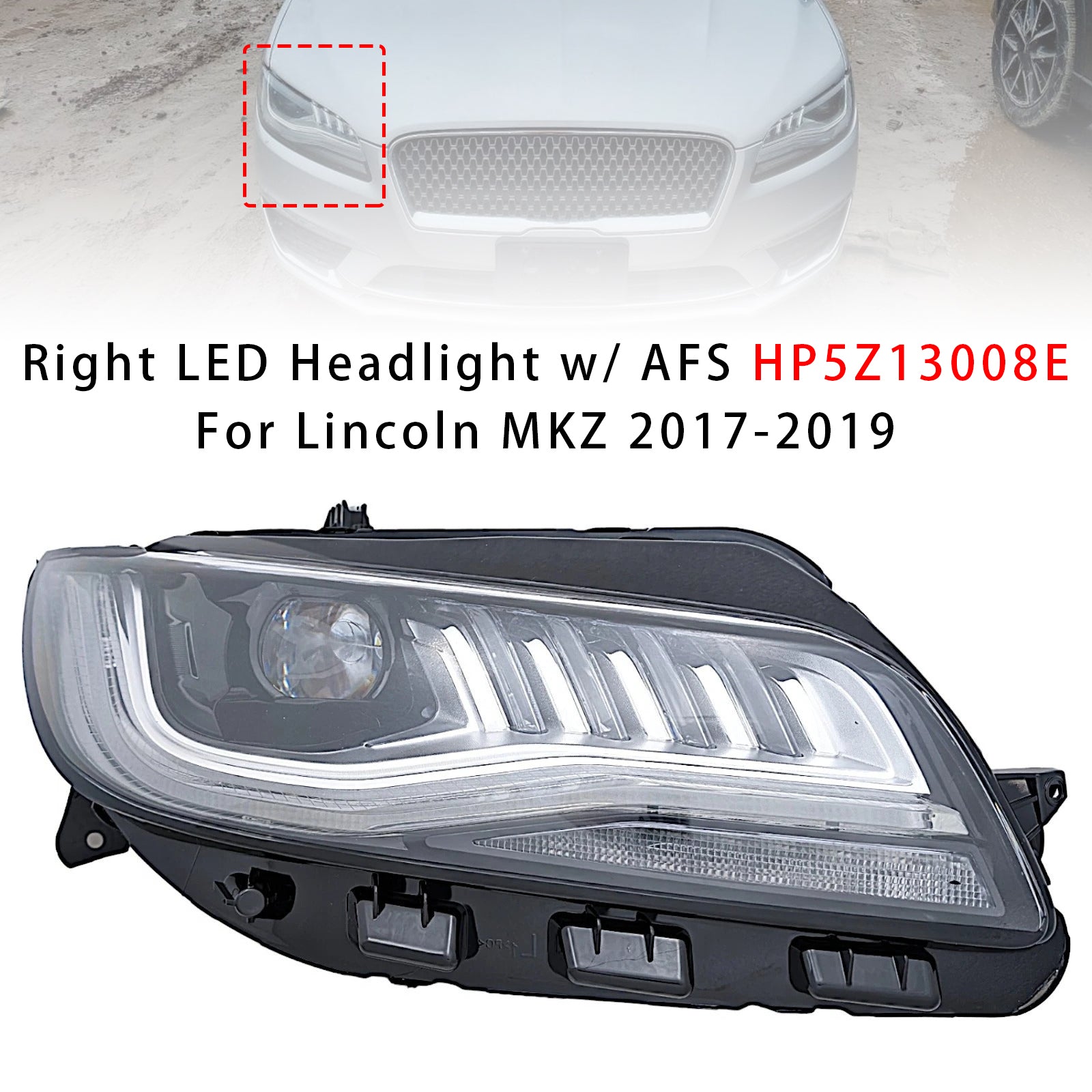 Phare LED Droit Avec AFS Référence HP5Z13008E Pour Lincoln MKZ 2017-2019