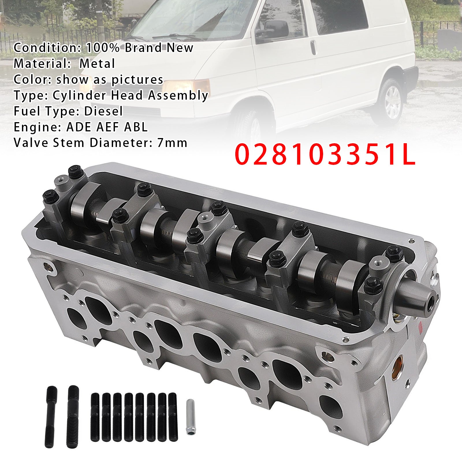 Culasse Complète Référence 028103351L Pour VW T4 Transporter Polo Diesel 96-2003