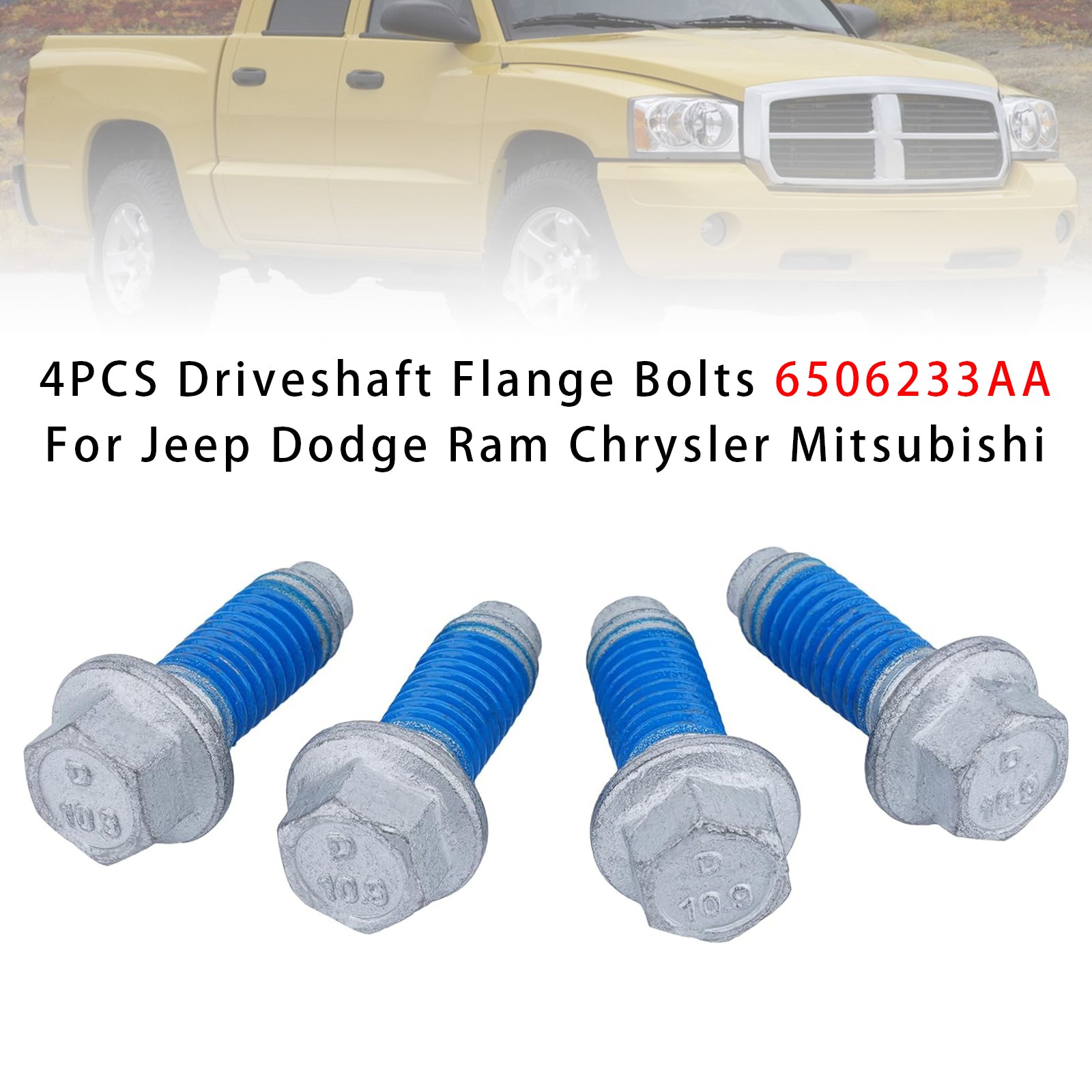 4Pièces Boulons De Bride Arbre De Transmission 6506233AA Pour Chrysler Mitsubishi