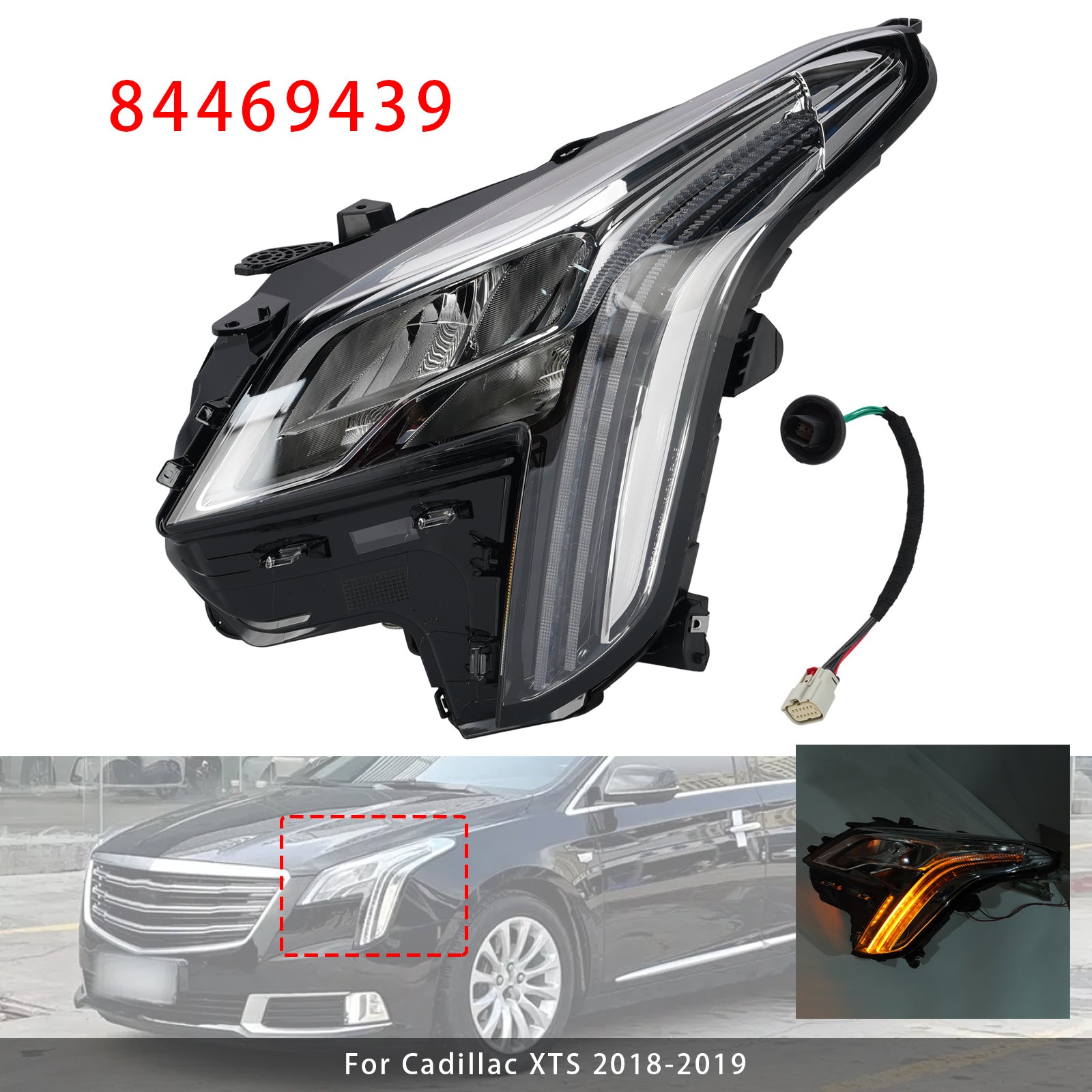 Faro LED sinistro 84469439 per Cadillac XTS 2018-2019