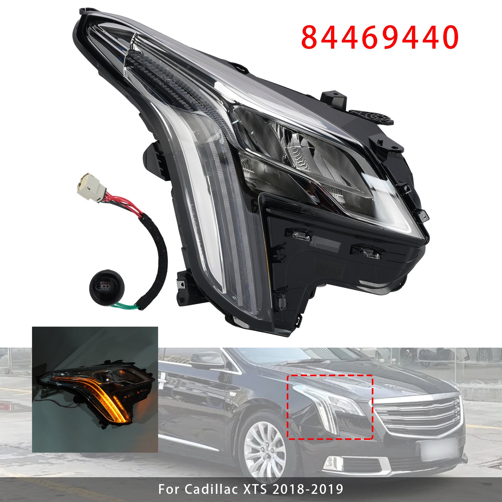 Phare LED Droit 84469440 Pour Cadillac XTS 2018-2019