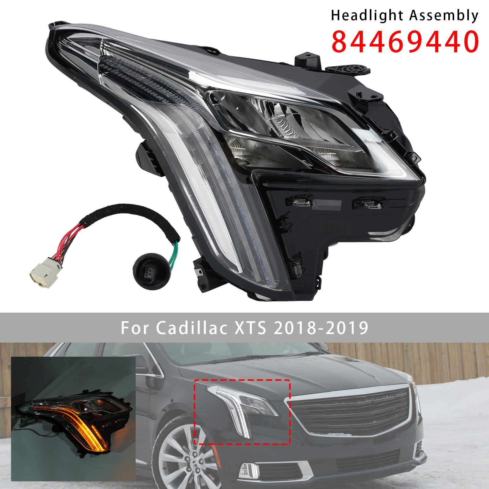 Phare LED Droit 84469440 Pour Cadillac XTS 2018-2019