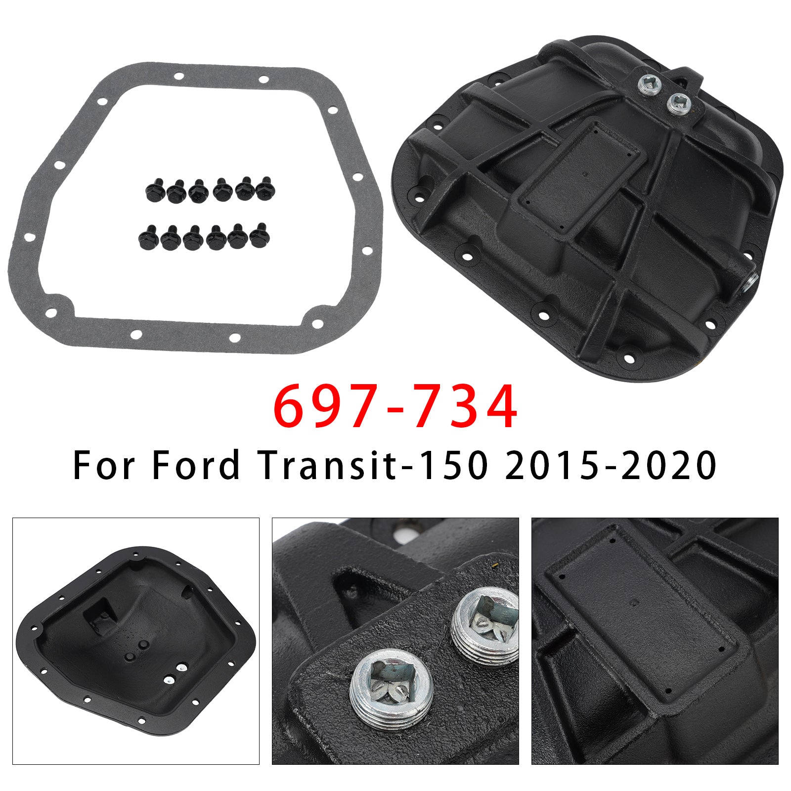 697-734 Couvercle De Différentiel Arrière Pour Ford Transit-150 2015-2020