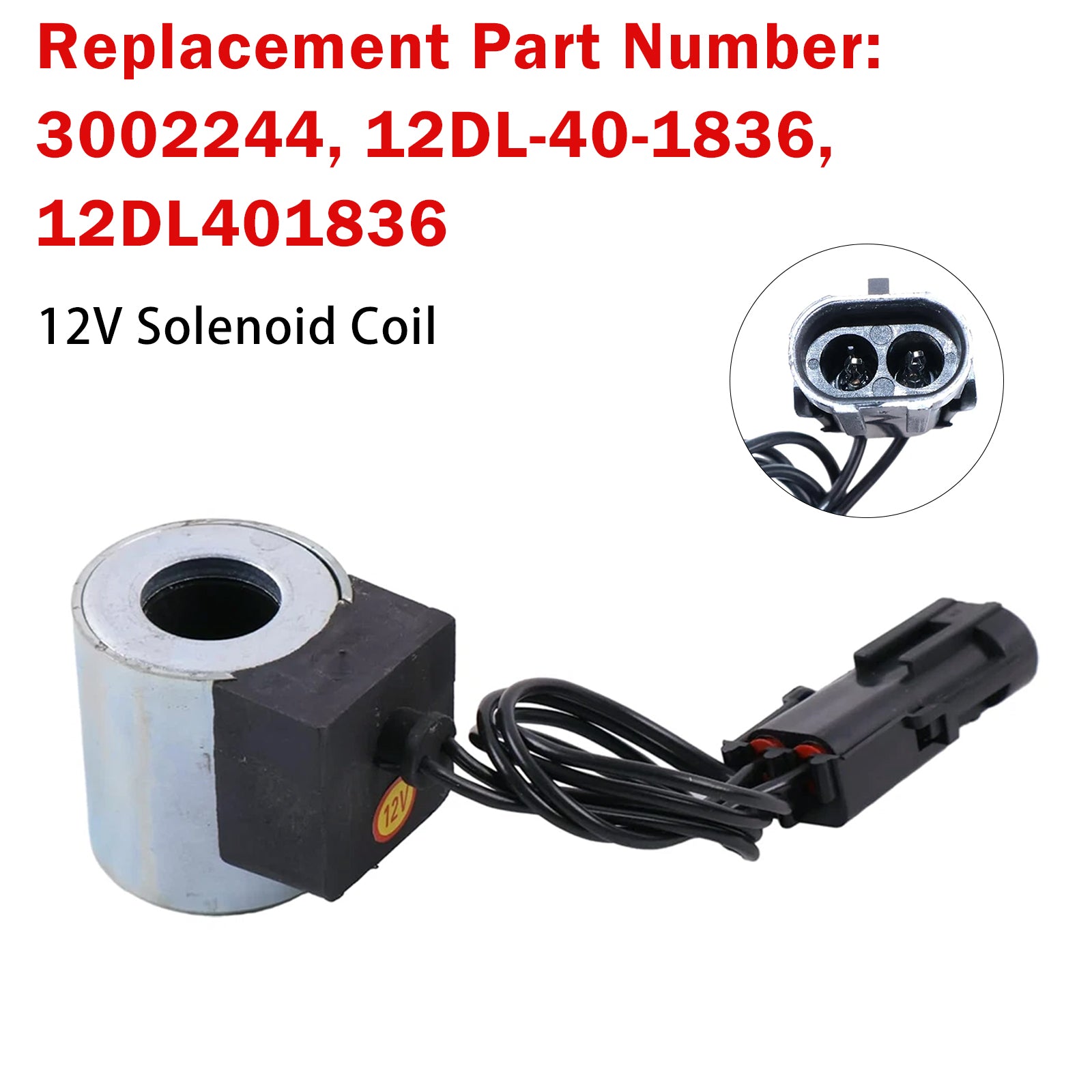 Bobine De Solénoïde 3002244 12V Pour Hydac 12Dl-40-1836 12Dl401836