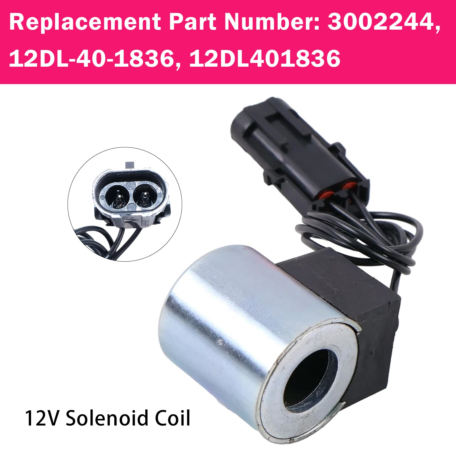 Bobine De Solénoïde 3002244 12V Pour Hydac 12Dl-40-1836 12Dl401836