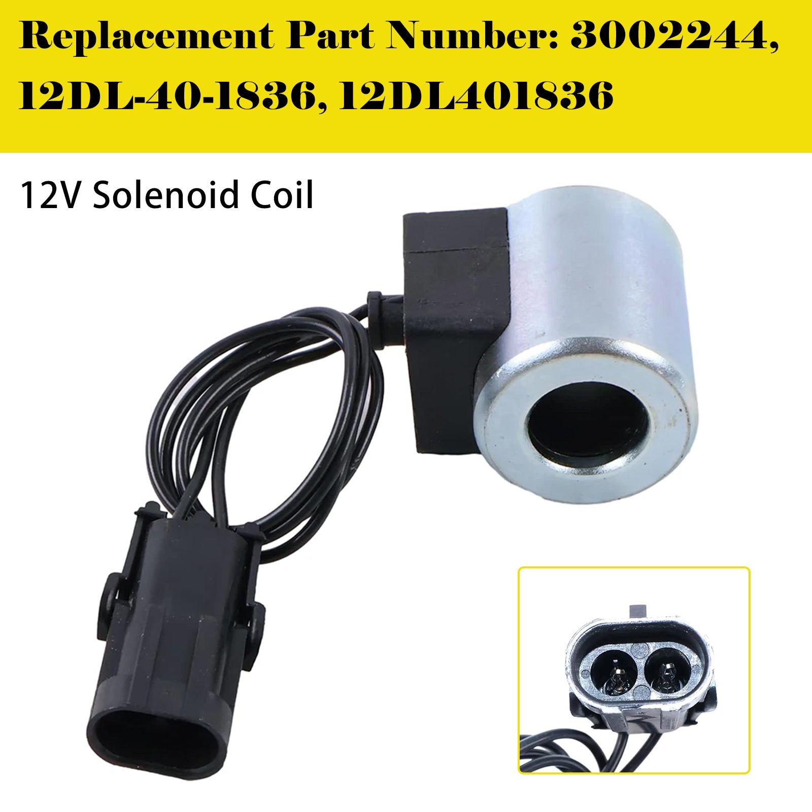 Bobine De Solénoïde 3002244 12V Pour Hydac 12Dl-40-1836 12Dl401836