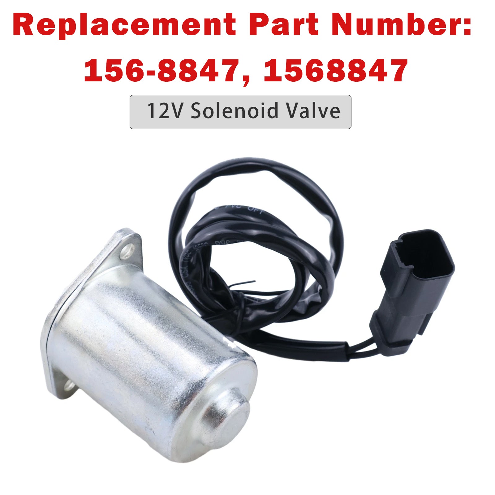Électrovanne 12V 156-8847 Pour Caterpillar 3024 3013 301.8 302.5 304.5 Et 305.5