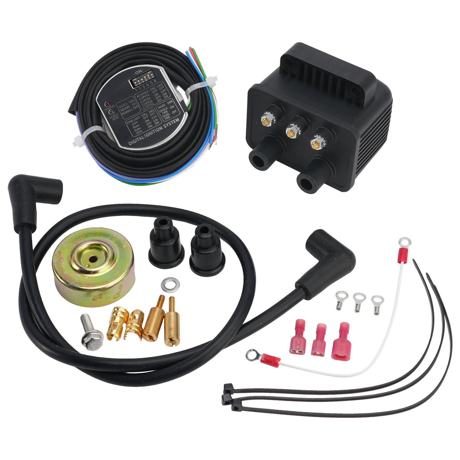 Kit bobine d'allumage single fire pour Shovelhead EVO Sportster XL 1970-2003