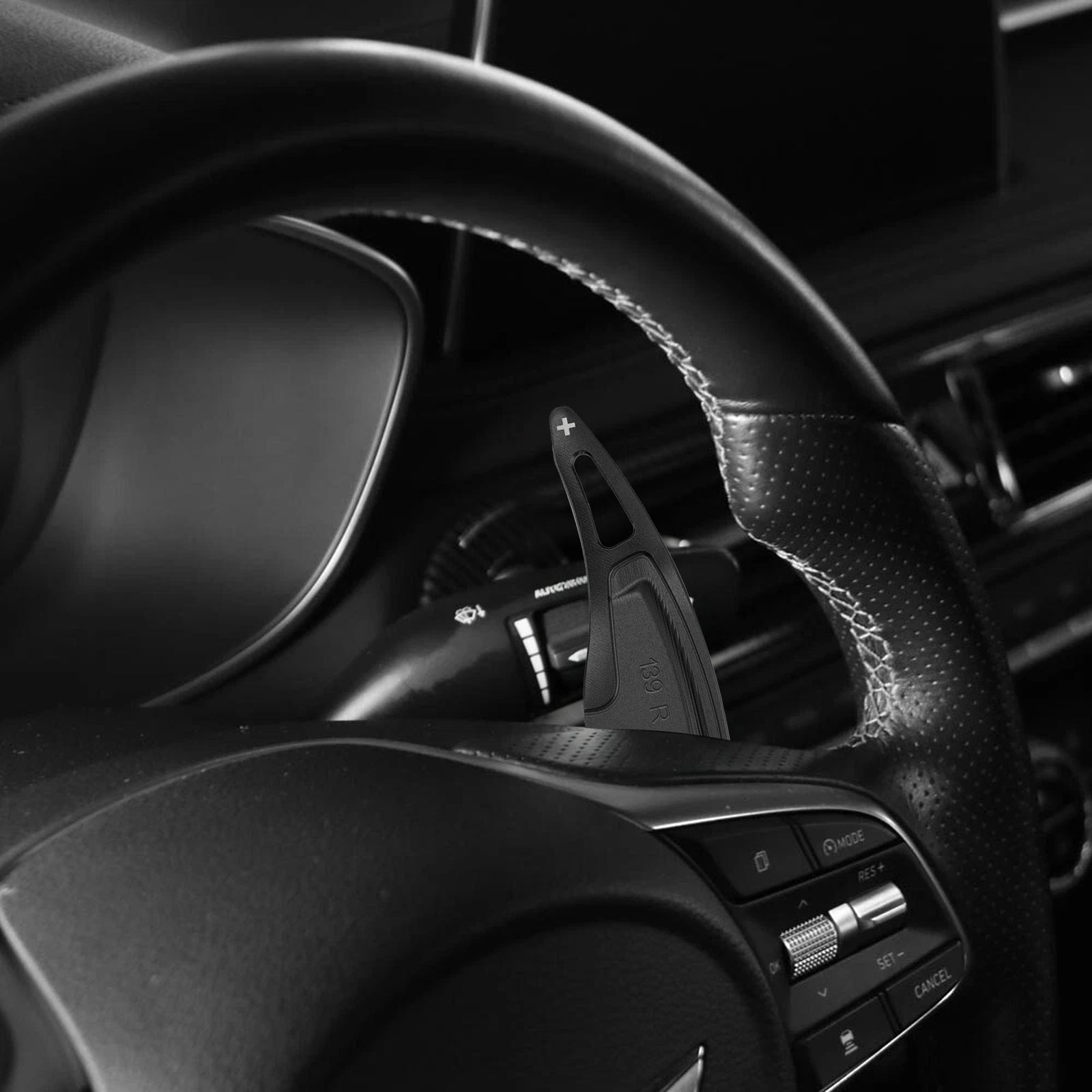 Palettes De Changement De Vitesse Pour Genesis G80 Sport 17-20 Aluminium Noir