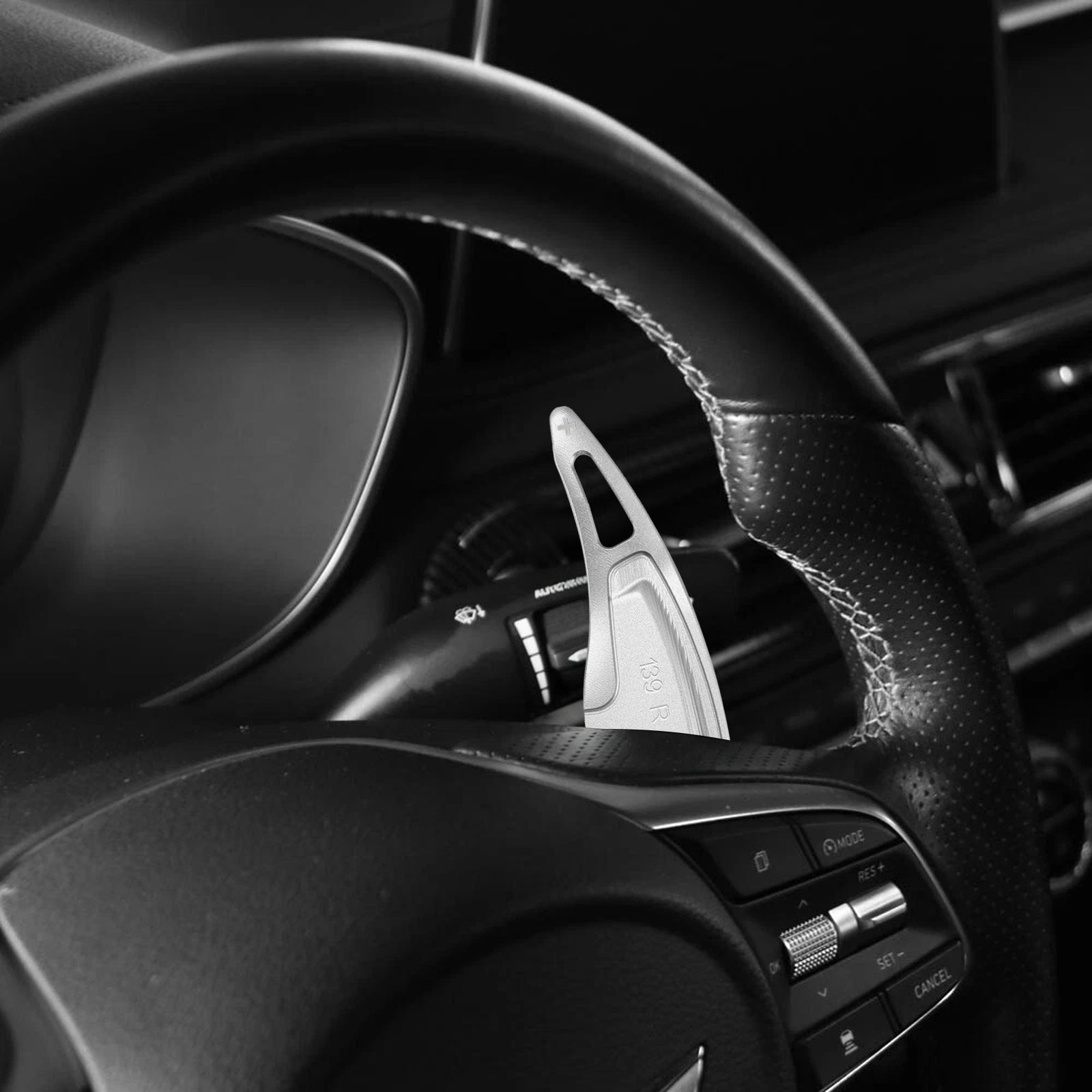 Palettes De Changement De Vitesse Pour Genesis G80 Sport 17-20 Aluminium Argent