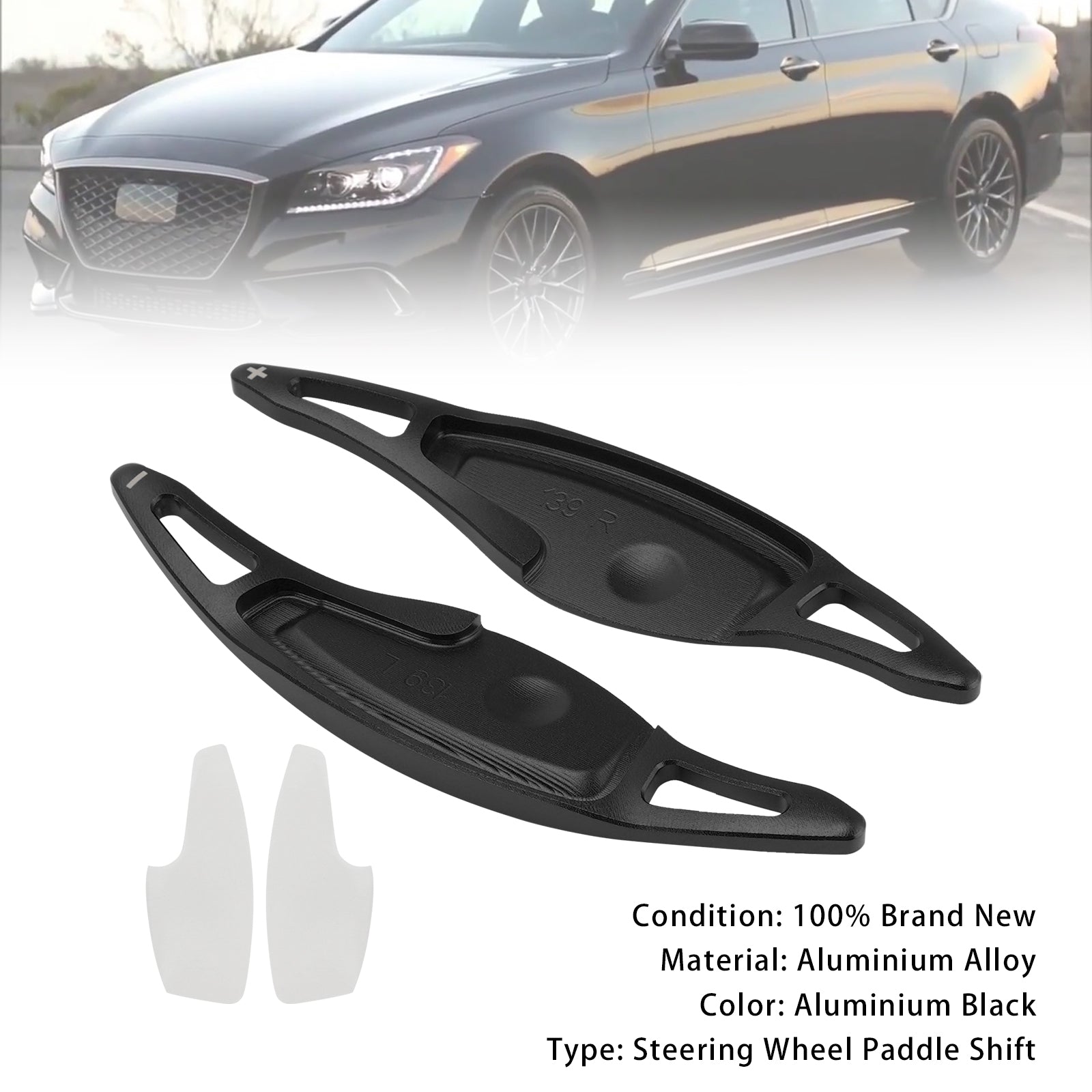 Palettes De Changement De Vitesse Pour Genesis G80 Sport 17-20 Aluminium Noir