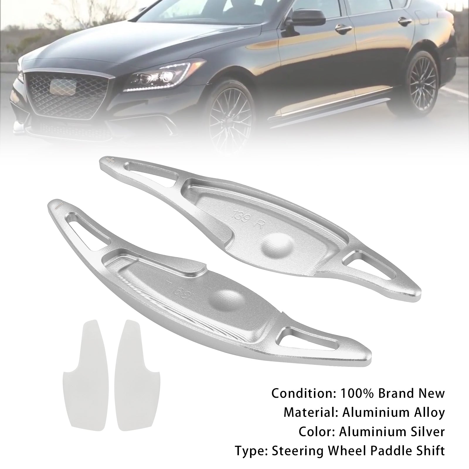 Palettes De Changement De Vitesse Pour Genesis G80 Sport 17-20 Aluminium Argent