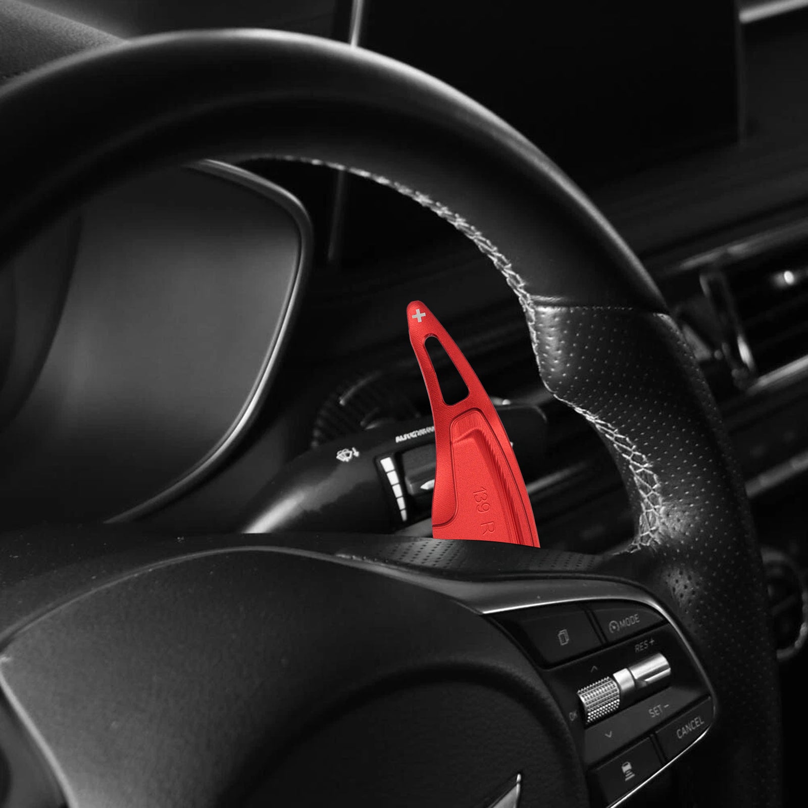 Palettes De Changement De Vitesse Pour Genesis G80 Sport 17-20 Aluminium Rouge