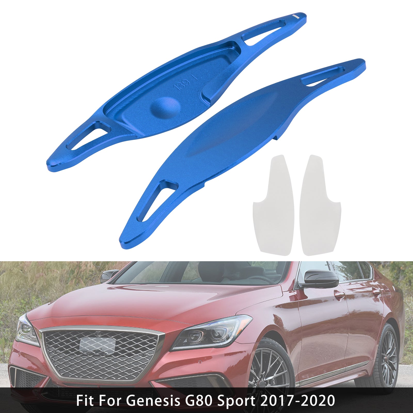 Palettes De Changement De Vitesse Pour Genesis G80 Sport 17-20 Aluminium Bleu