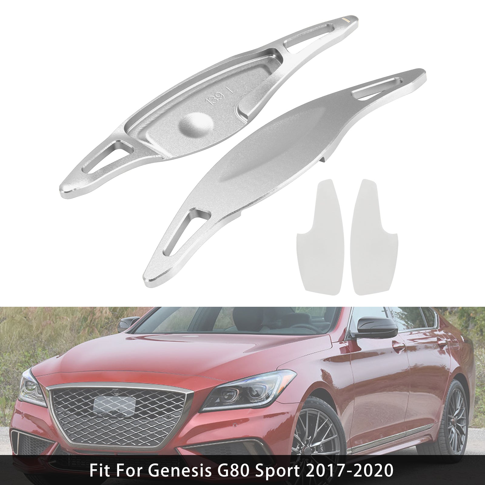 Palettes De Changement De Vitesse Pour Genesis G80 Sport 17-20 Aluminium Argent