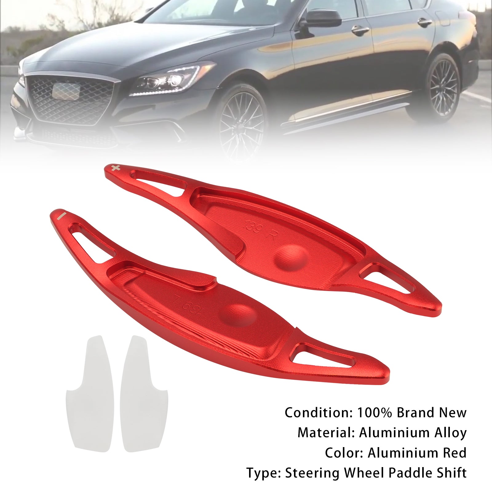 Palettes De Changement De Vitesse Pour Genesis G80 Sport 17-20 Aluminium Rouge