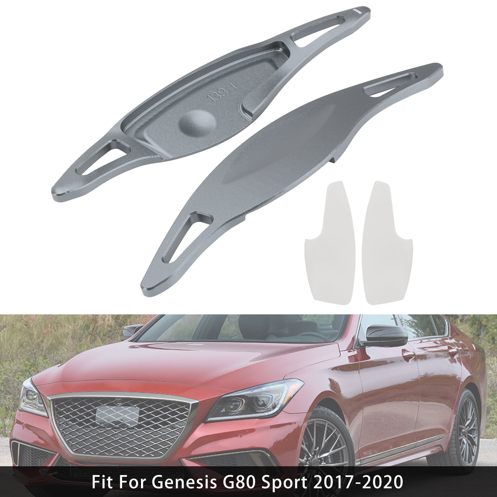 Palettes De Changement De Vitesse Pour Genesis G80 Sport 17-20 Aluminium Gris