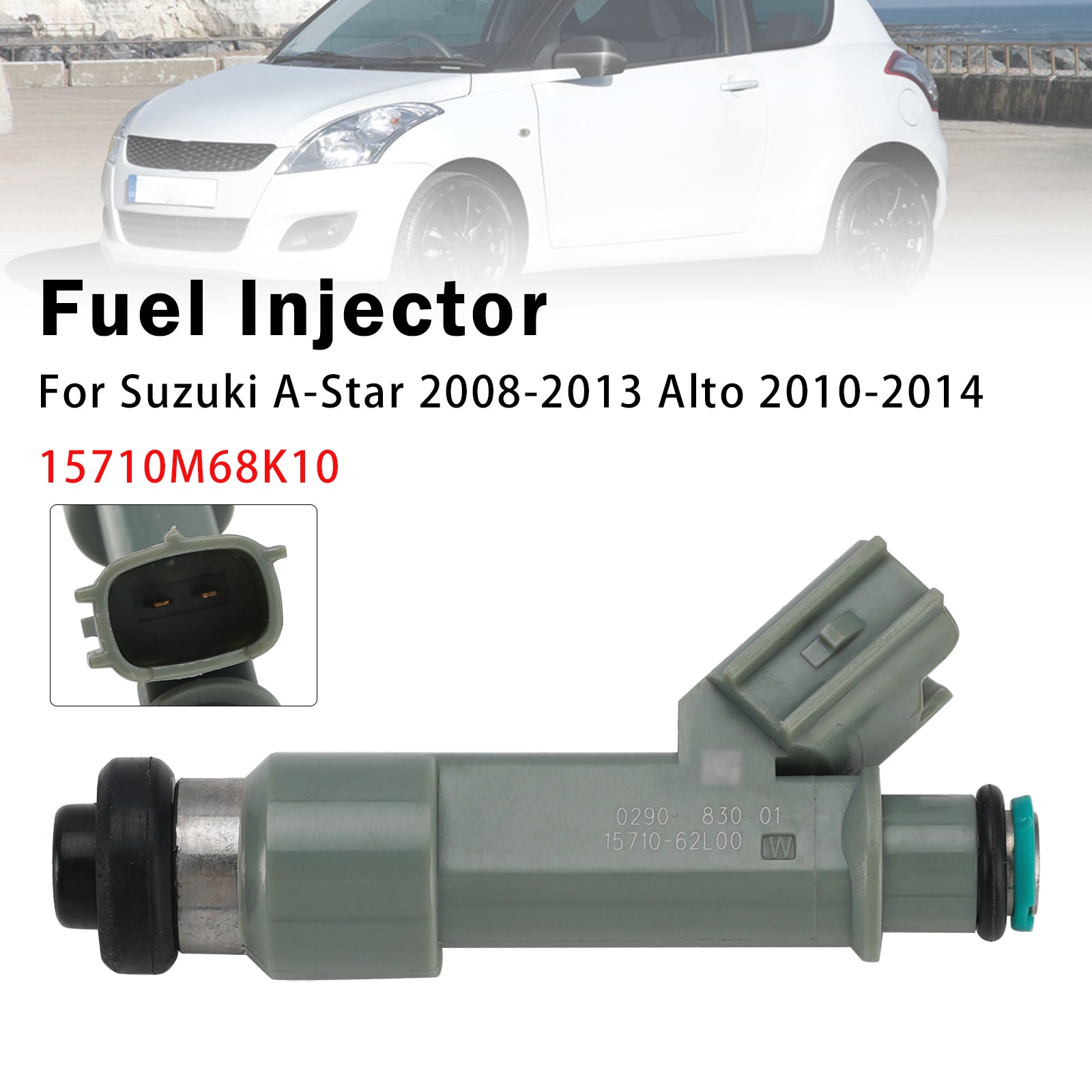 1X Injecteur Carburant Pour Suzuki A-Star 2008-2013 Alto 2010-2014 15710M68K10