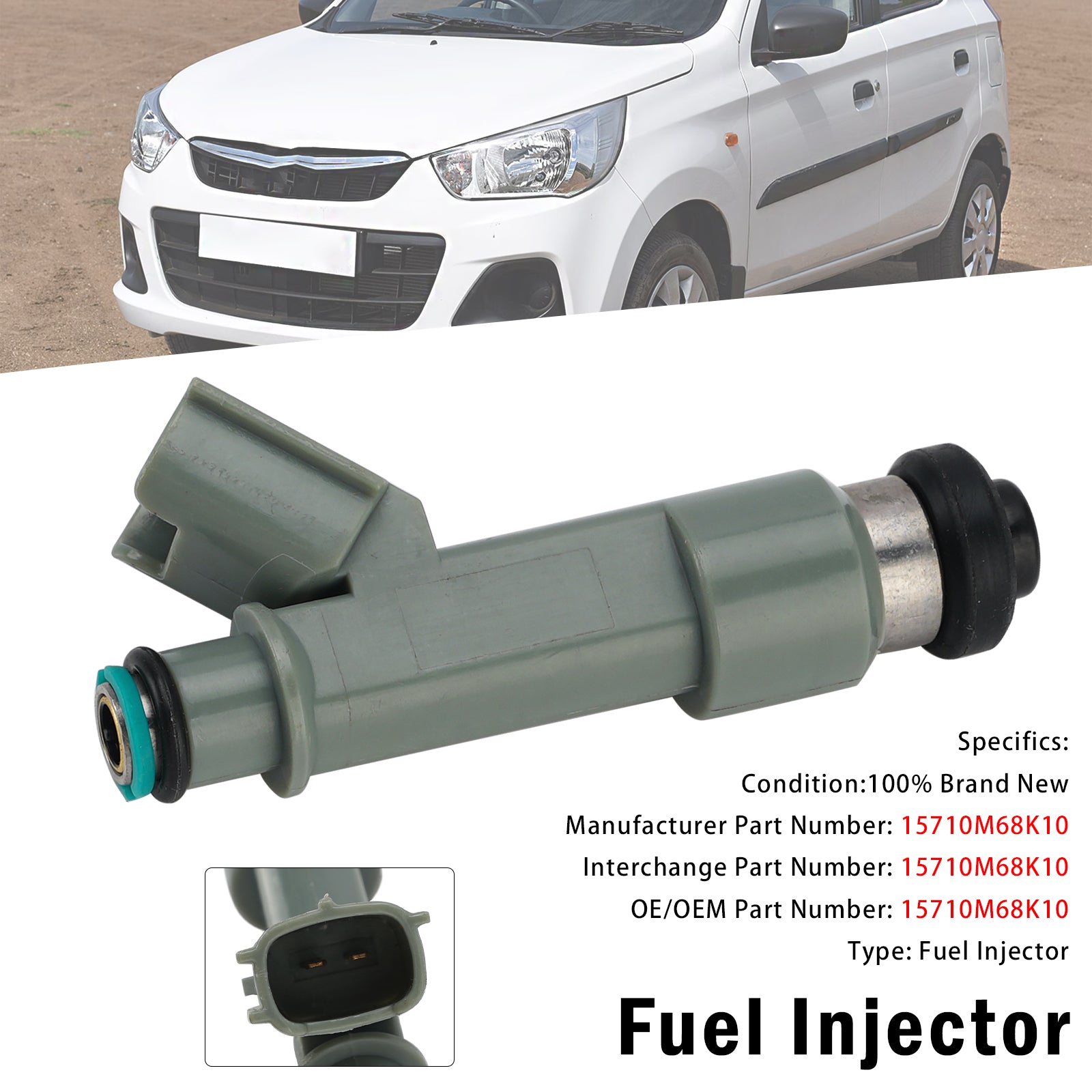 1X Injecteur Carburant Pour Suzuki A-Star 2008-2013 Alto 2010-2014 15710M68K10