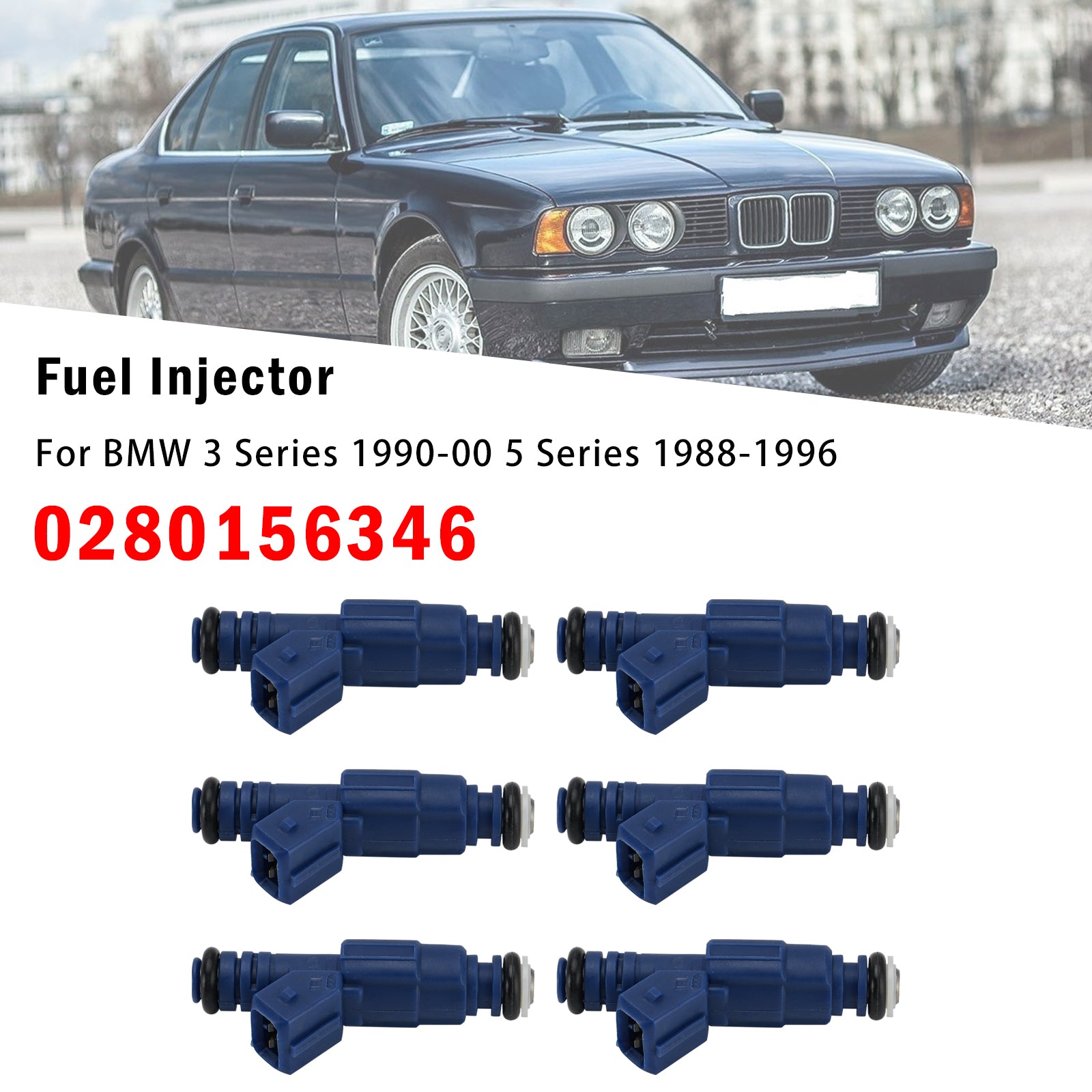 6X Injecteur Carburant Pour BMW 3 Series 1990-00 5 Series 1988-1996 0280156346