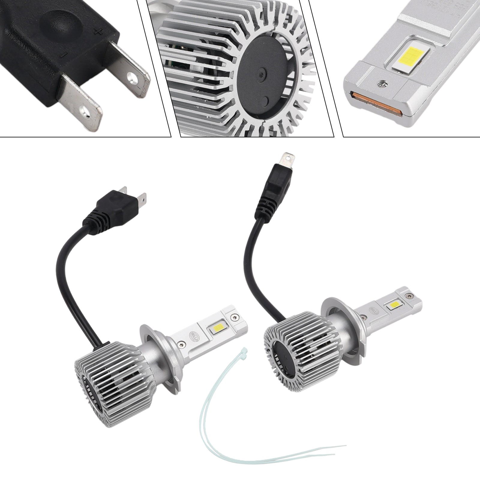 Kit Ampoule LED Phare Feu Route Croisement H7 12V 35W 6500K 2500LM Pour HELLA